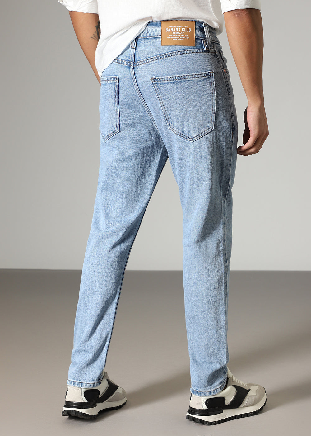 Mid Light Blue Straight Fit Denim