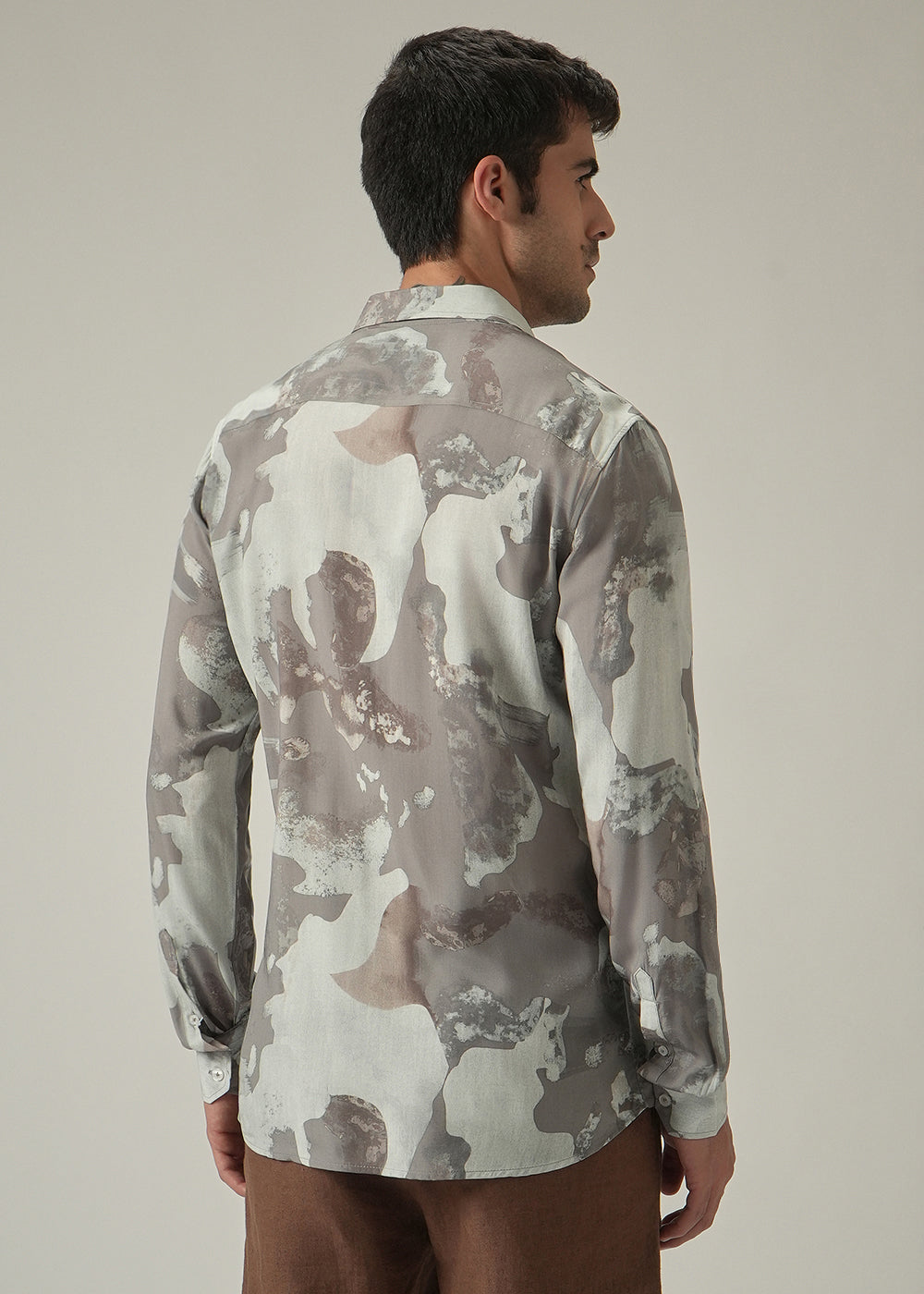 Light Brown Print Shirt