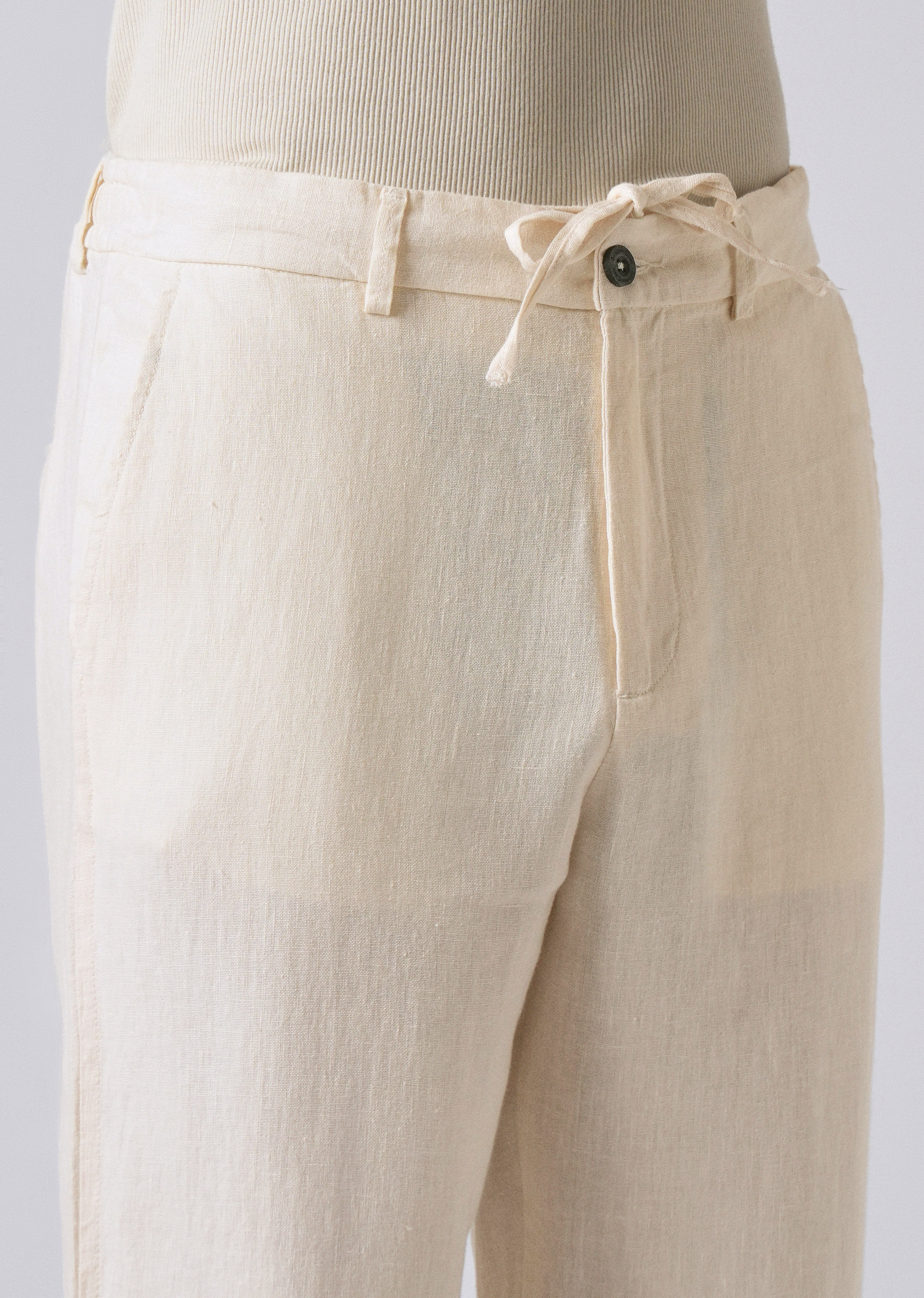 Light Cream Linen Pant