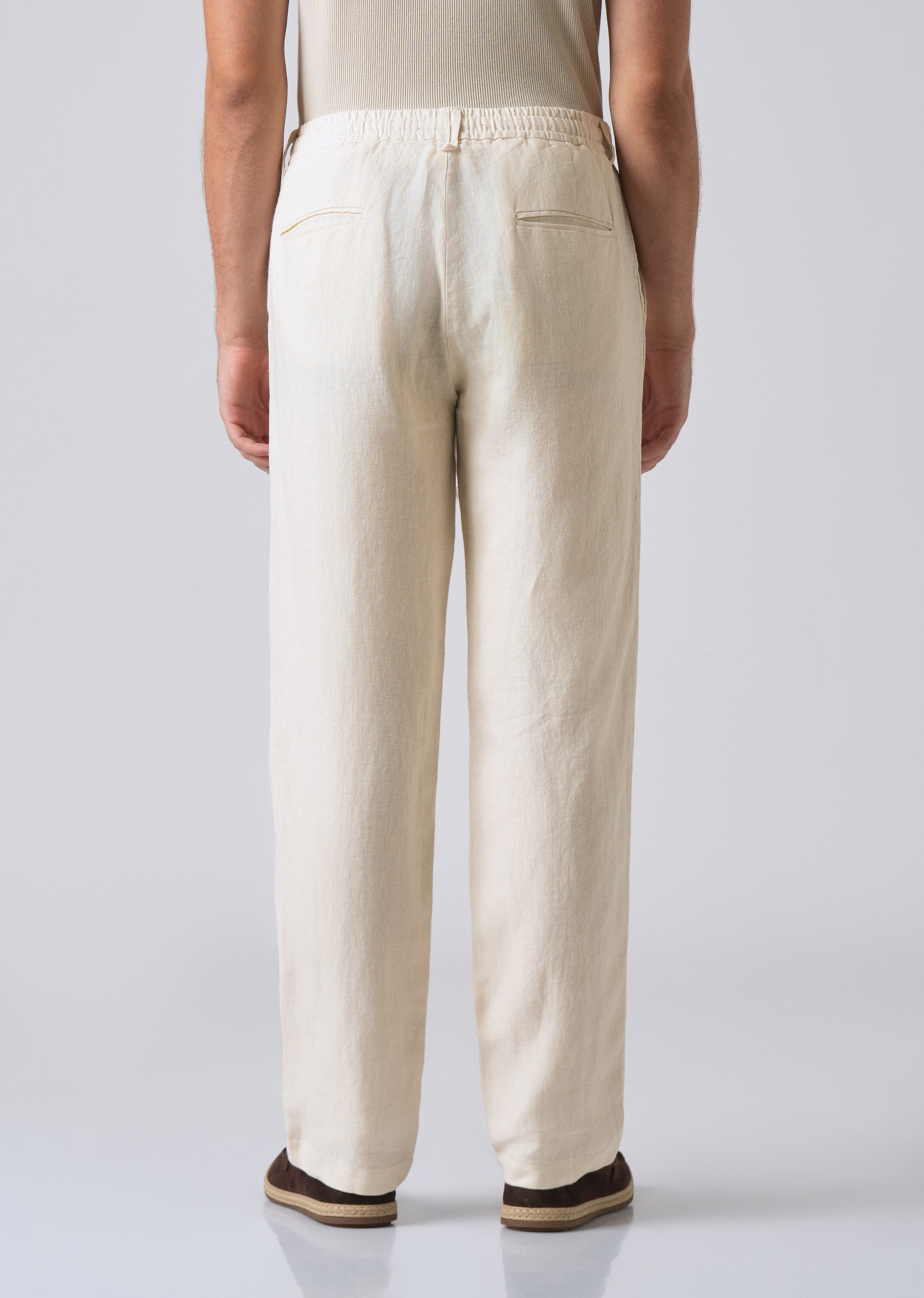 Light Cream Linen Pant