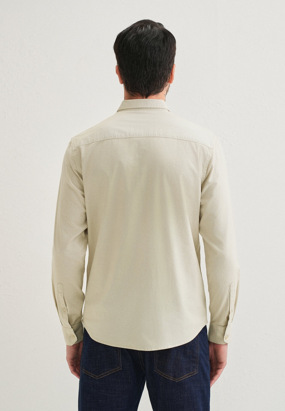 Light Green Contrast Placket Shirt