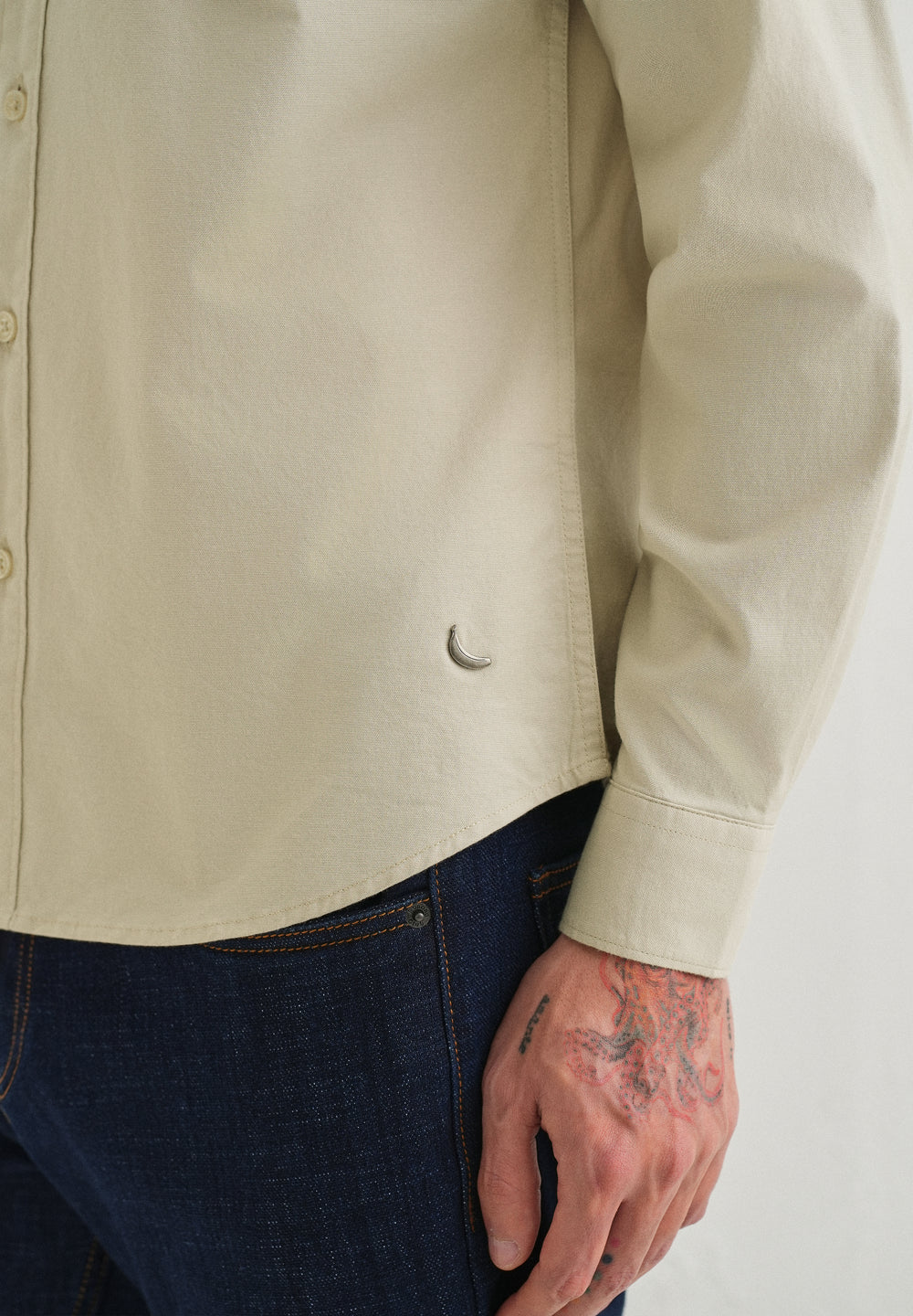 Light Green Contrast Placket Shirt