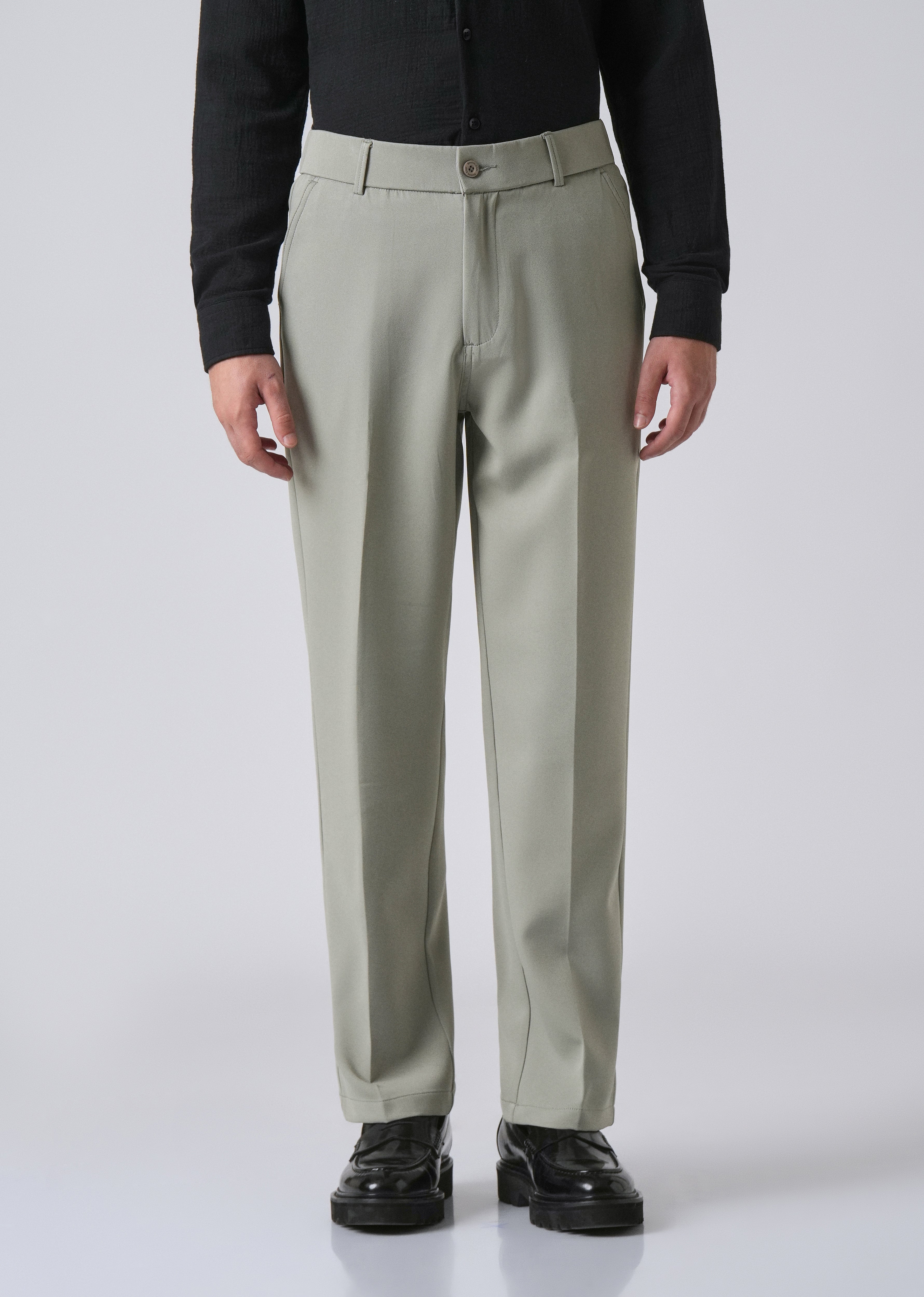 Light Green Relaxed Fit Trousers