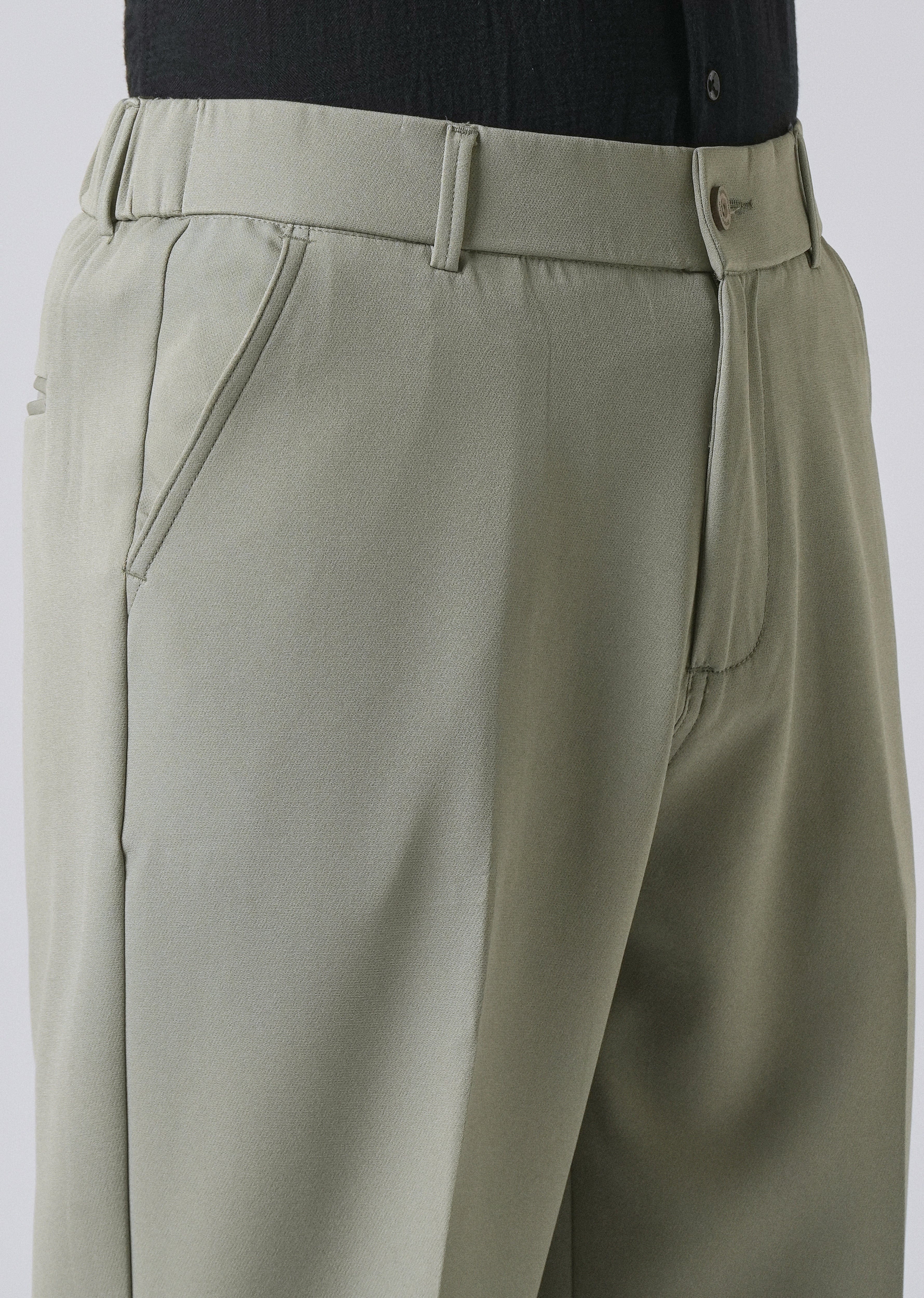 Light Green Relaxed Fit Trousers