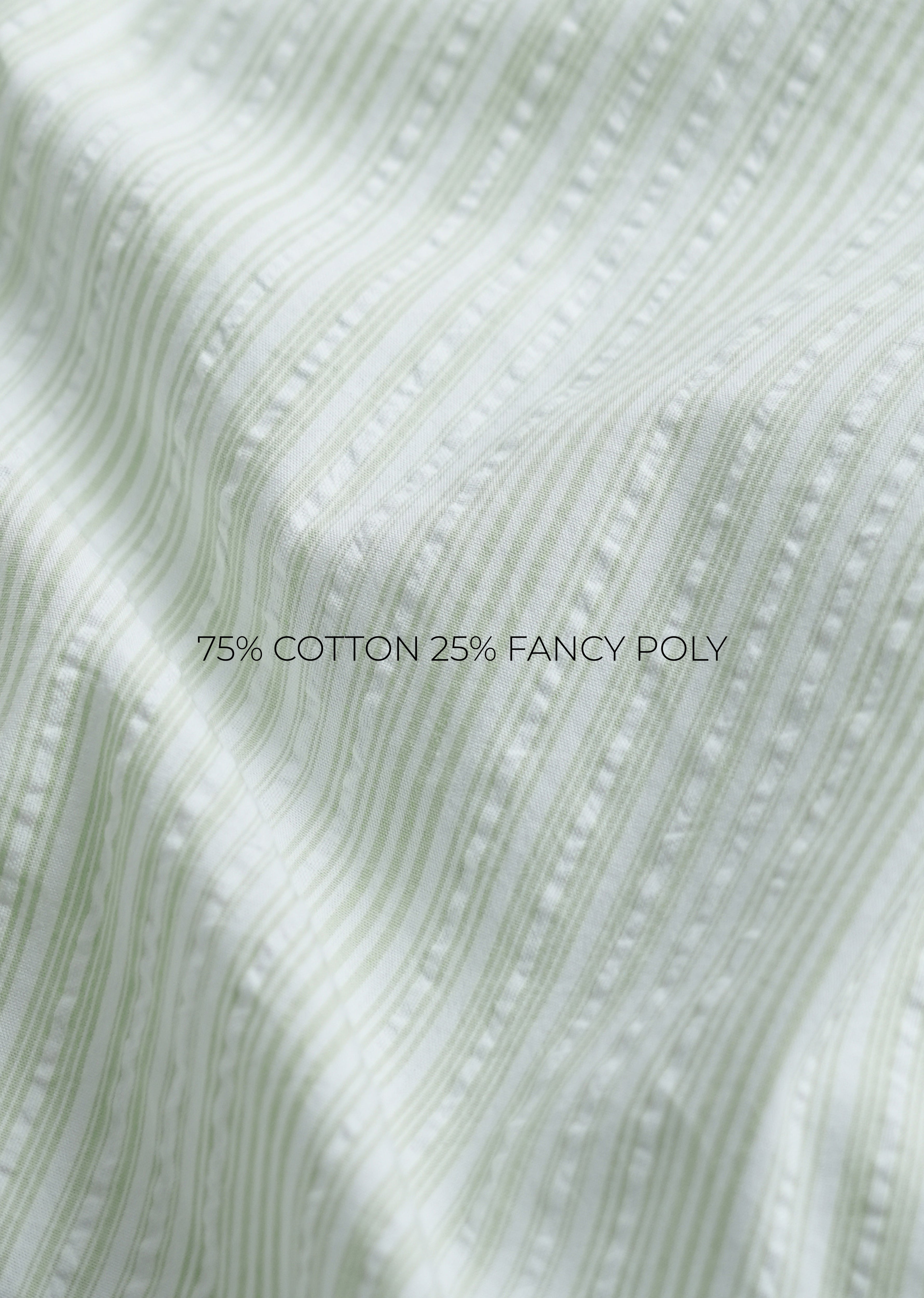 Light Green Textured Vertical Stripe Shirt