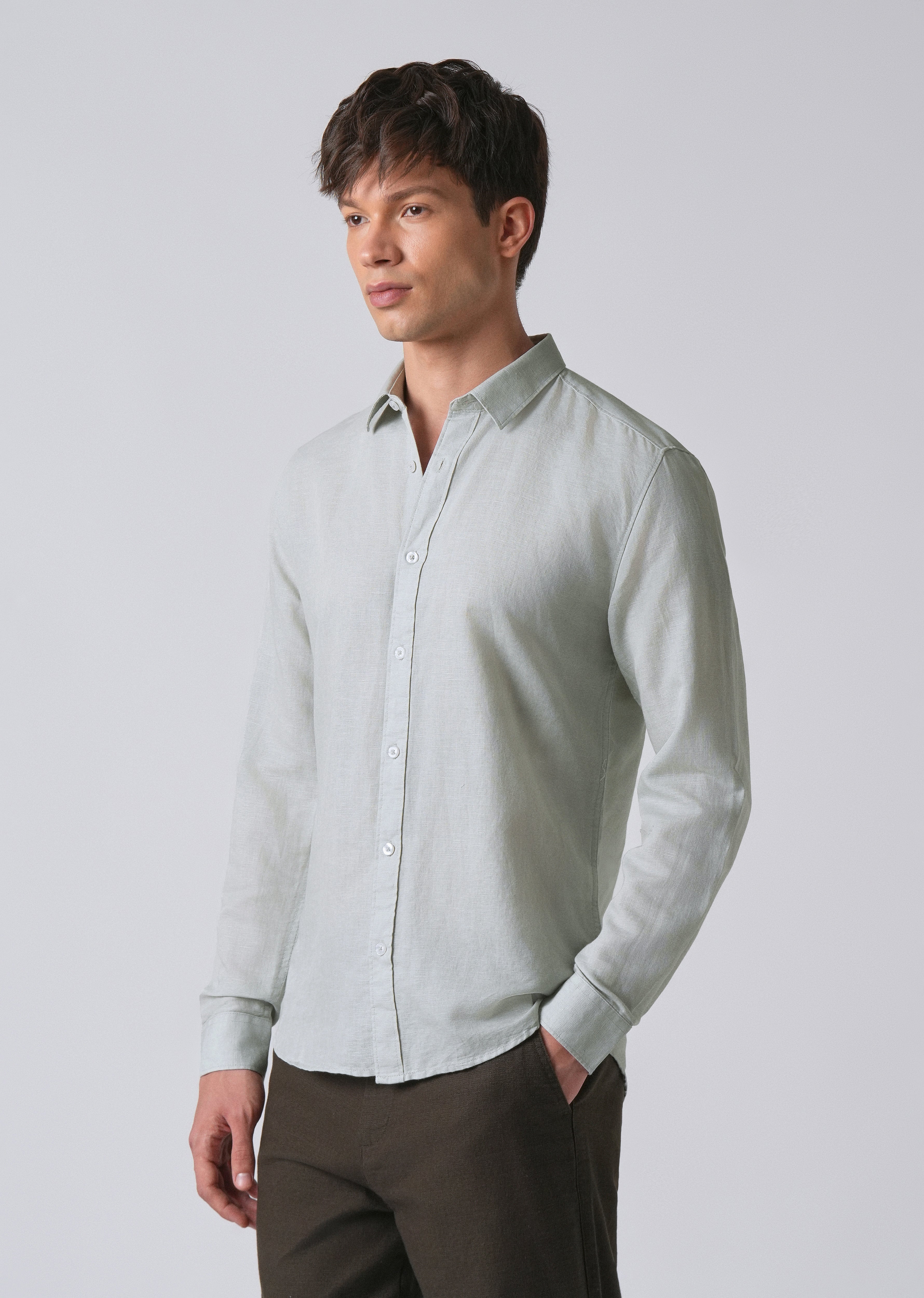 Light Grey Linen Shirt