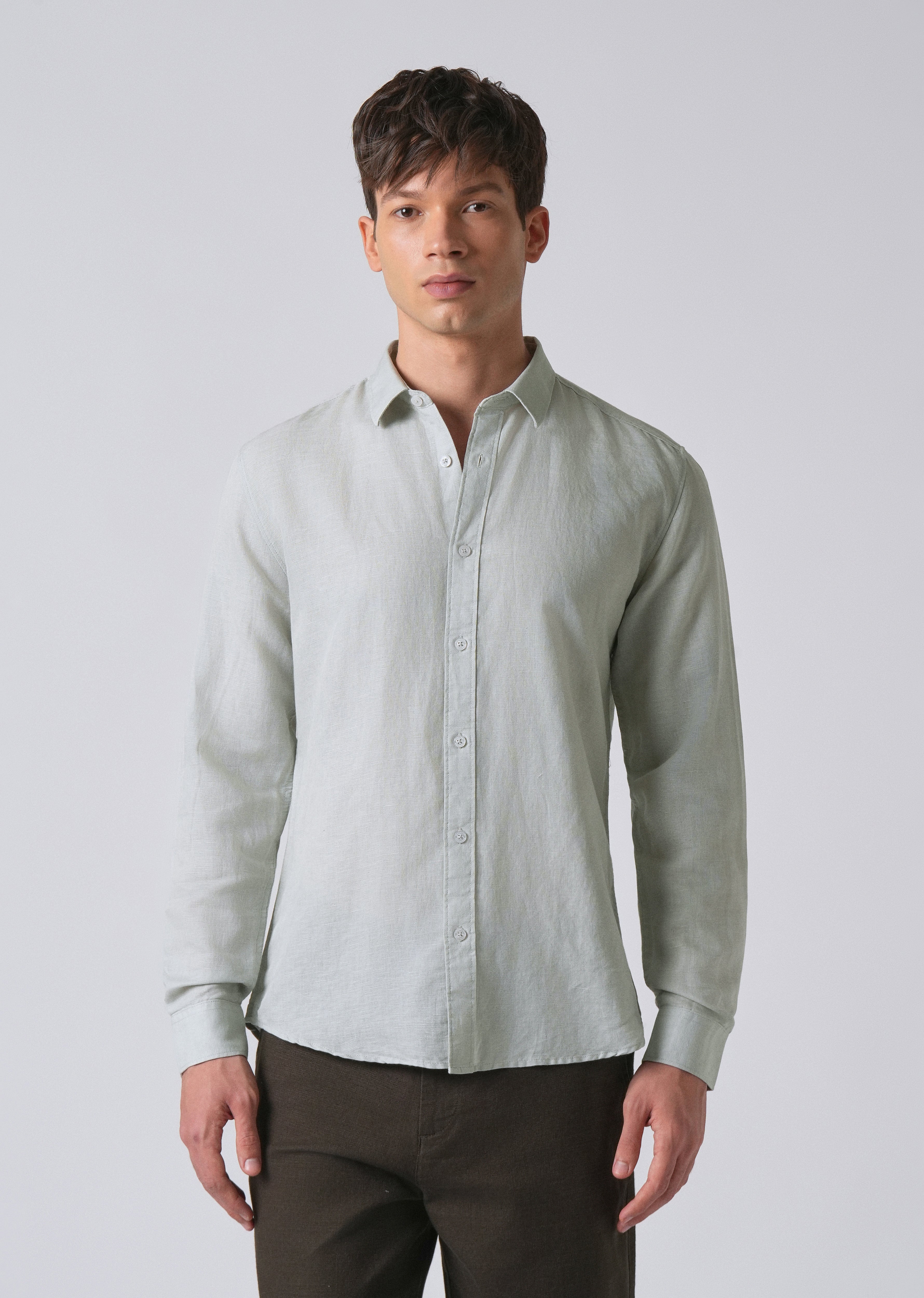 Light Grey Linen Shirt