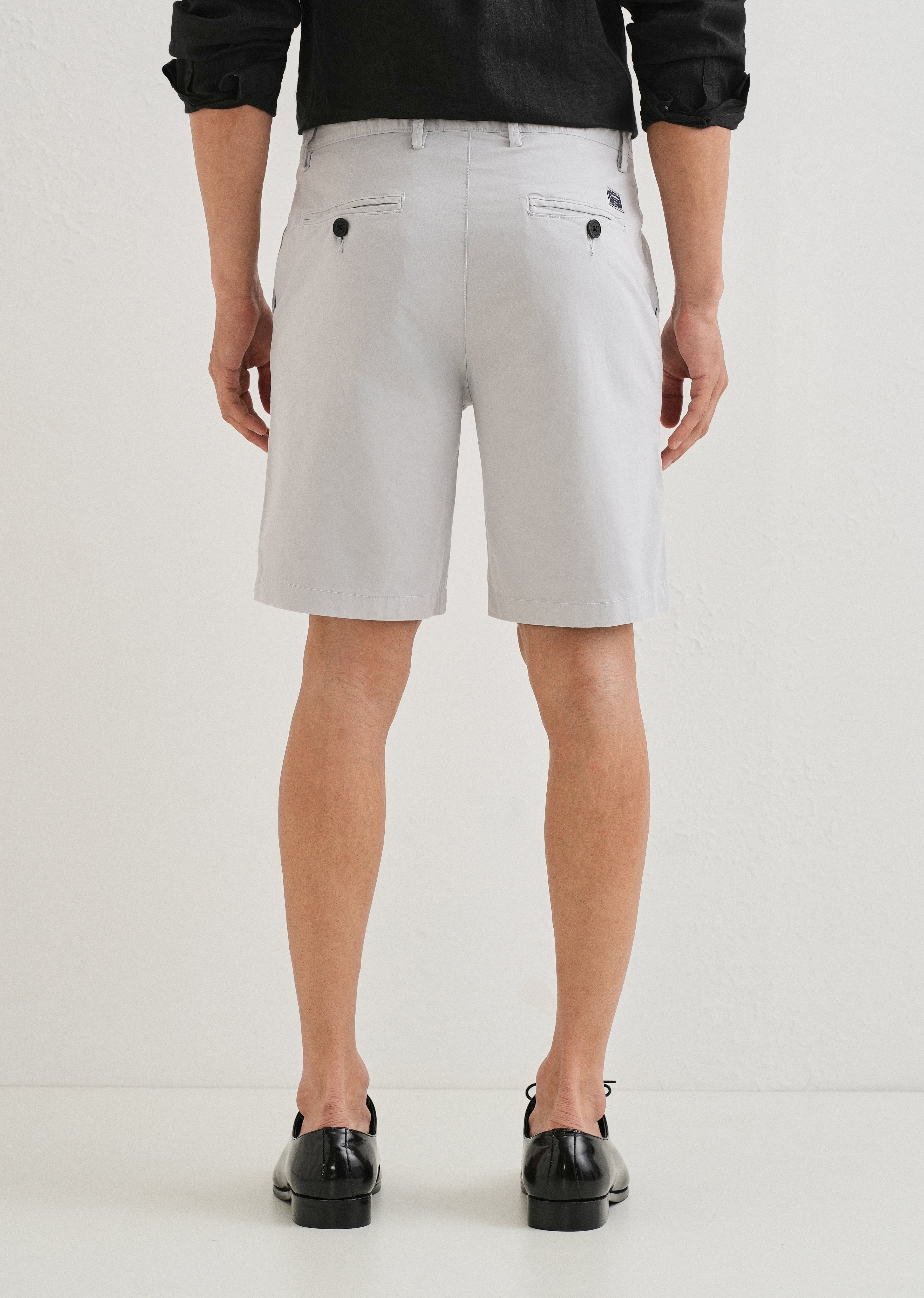 Light Grey Cotton Shorts