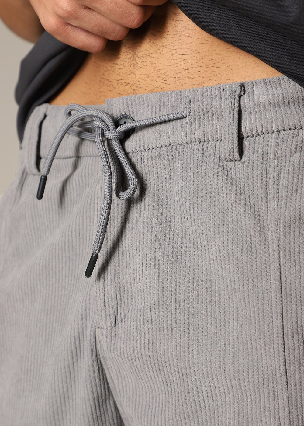 Light Grey Pocket Cargo Corduroy Pant