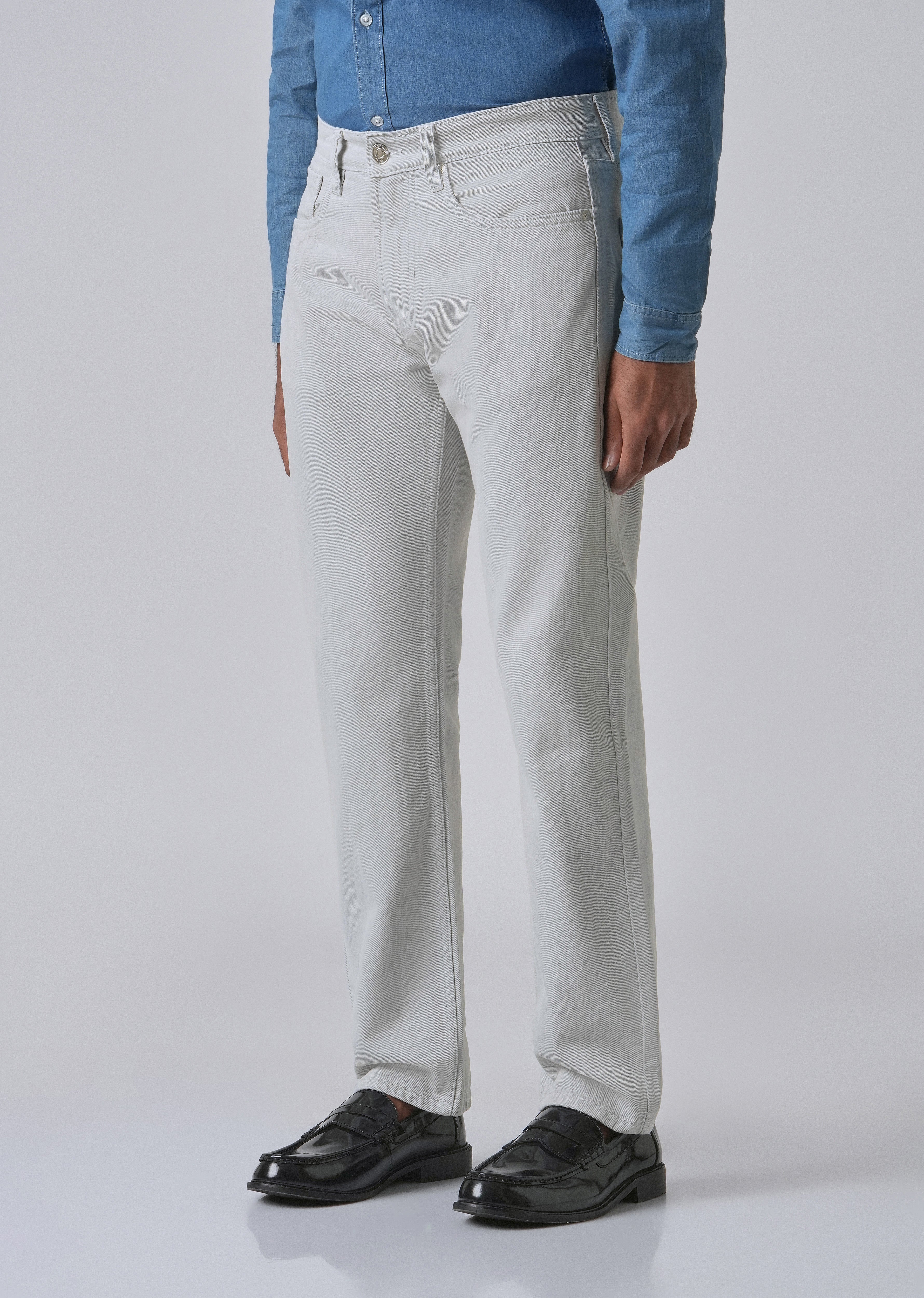 Light Grey Regular Fit Denim