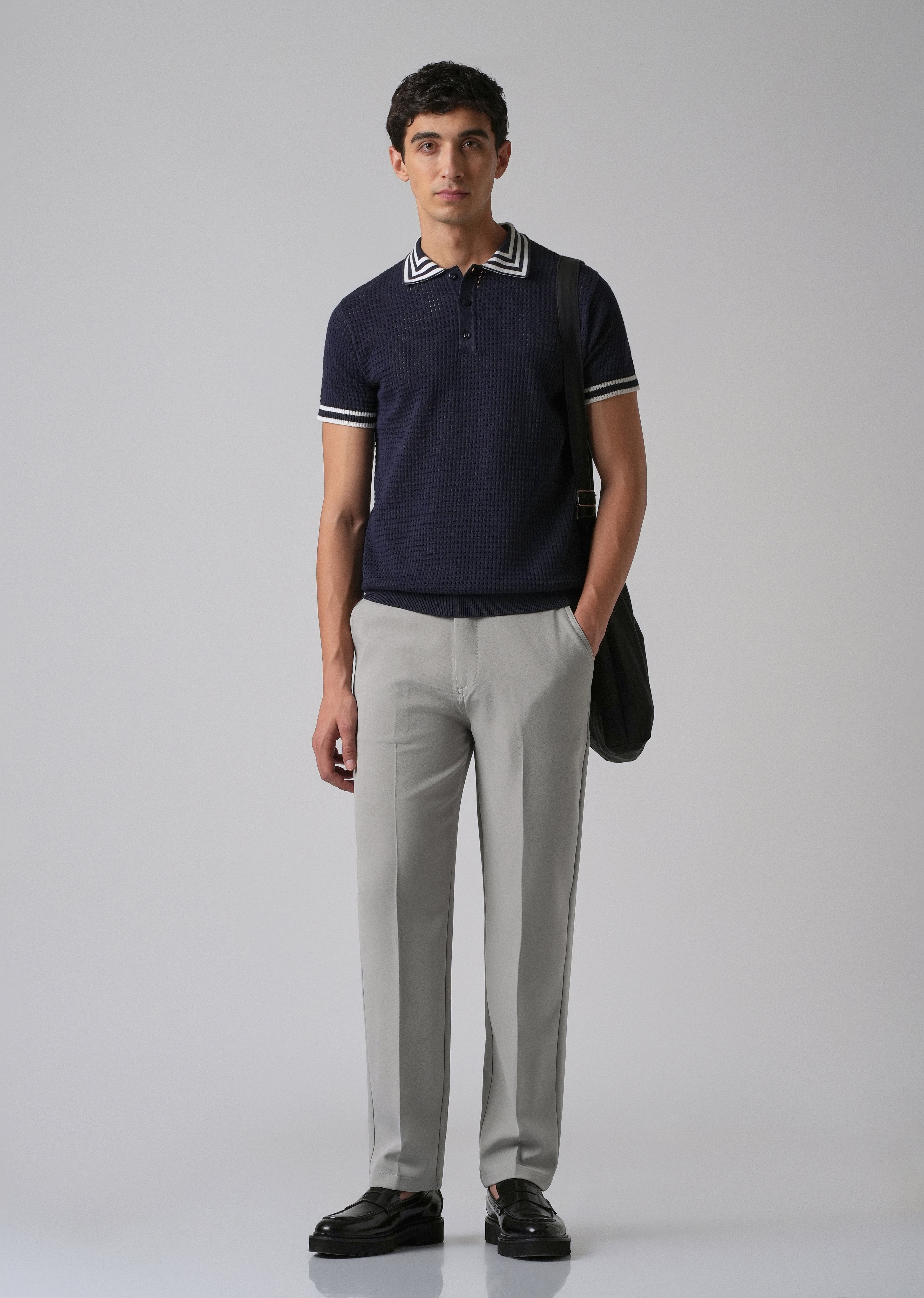 Ash Grey Relaxed Fit Trousers
