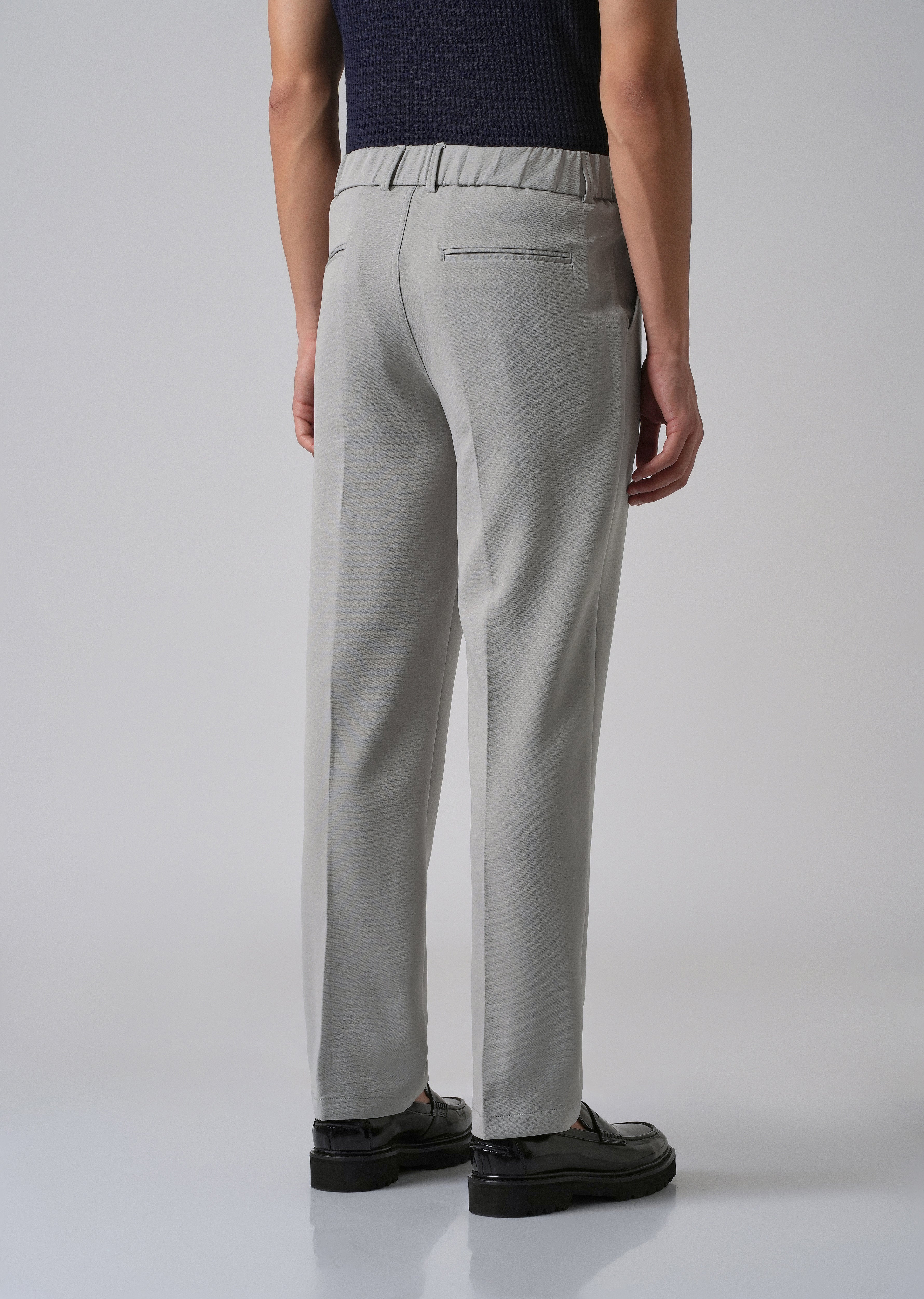 Ash Grey Relaxed Fit Trousers