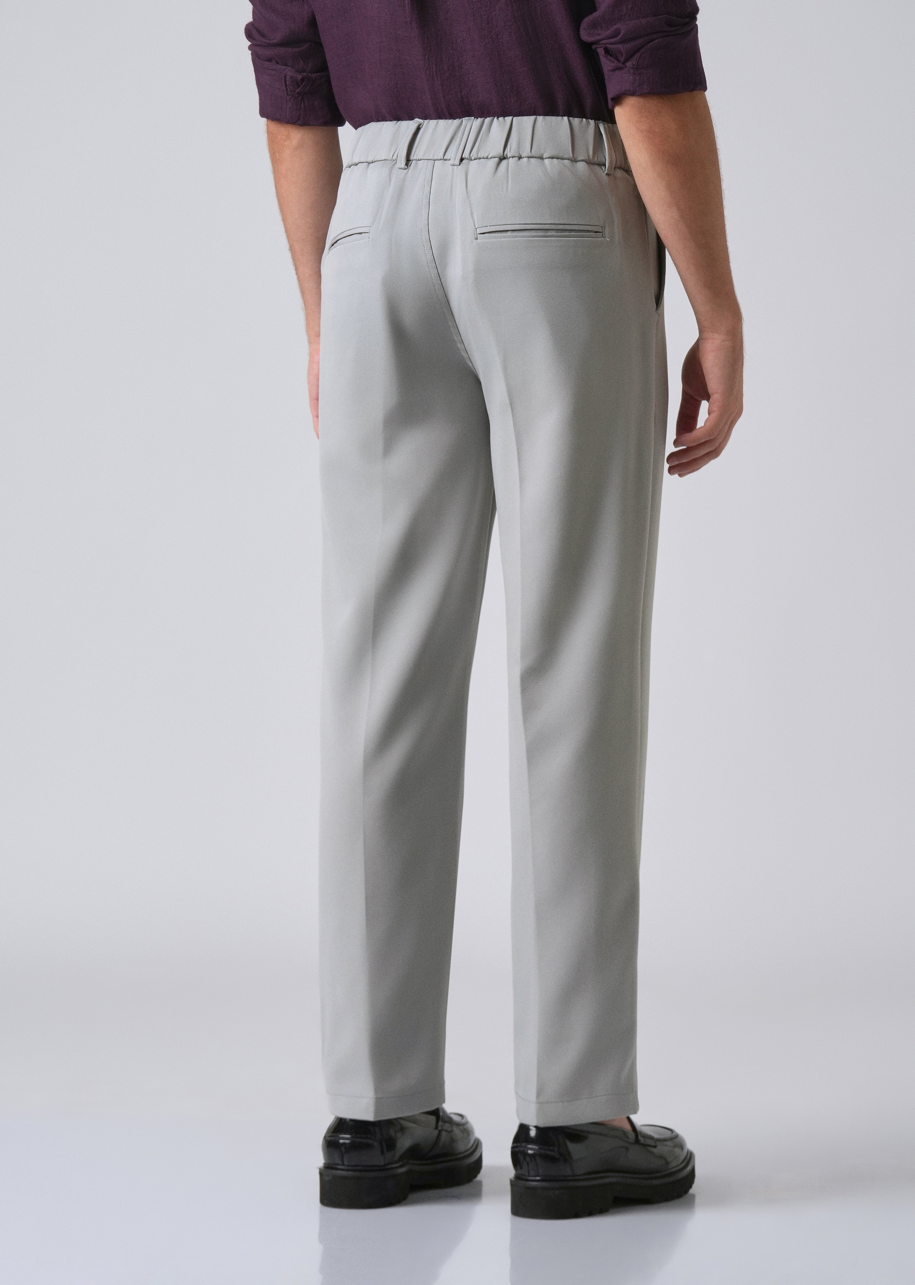 Light Grey Relaxed Fit Trousers