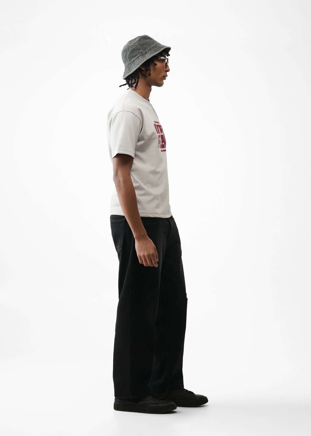 Light Grey Rubber Print T-shirt