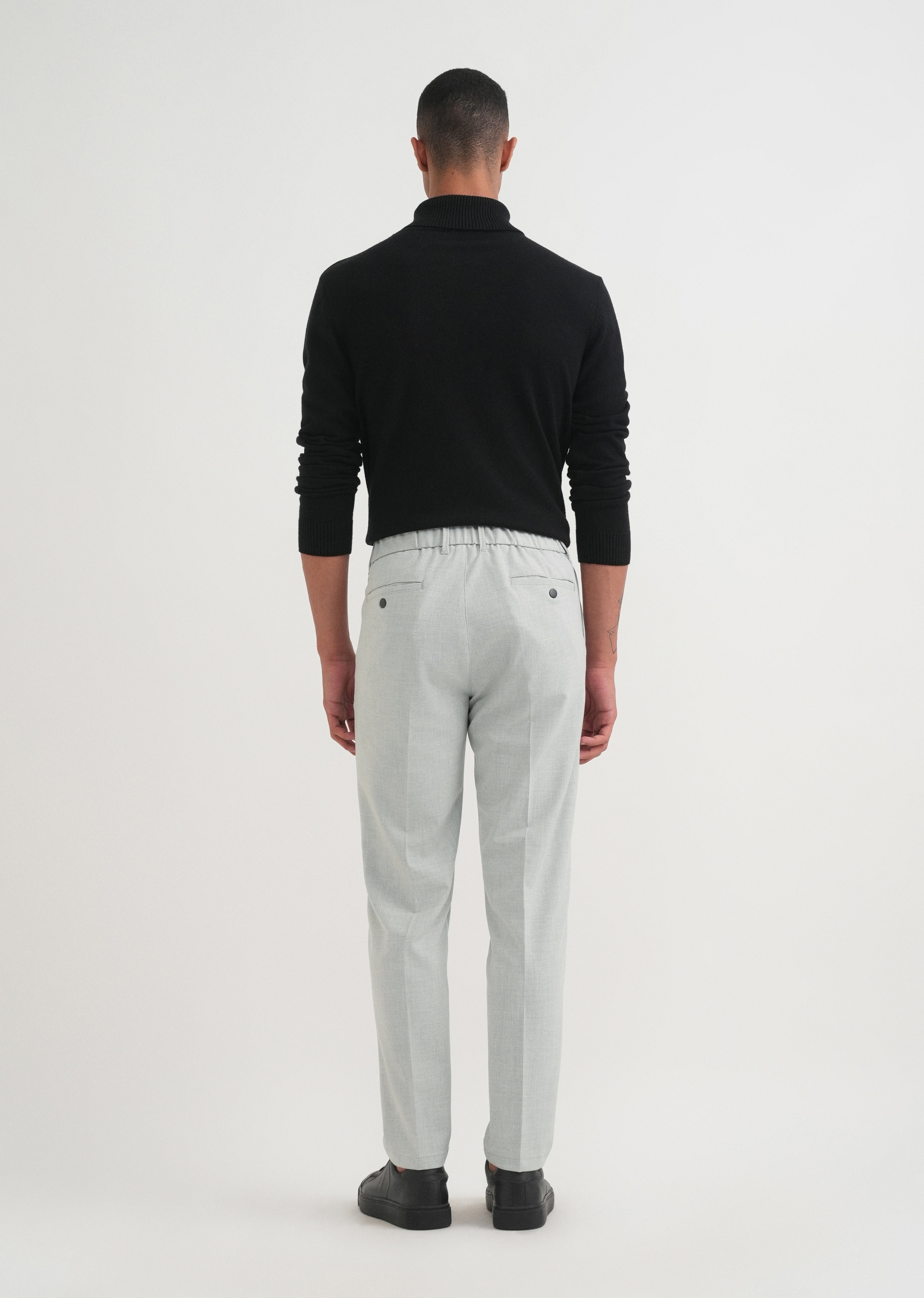 Light Grey Semi-Elasticated Trouser
