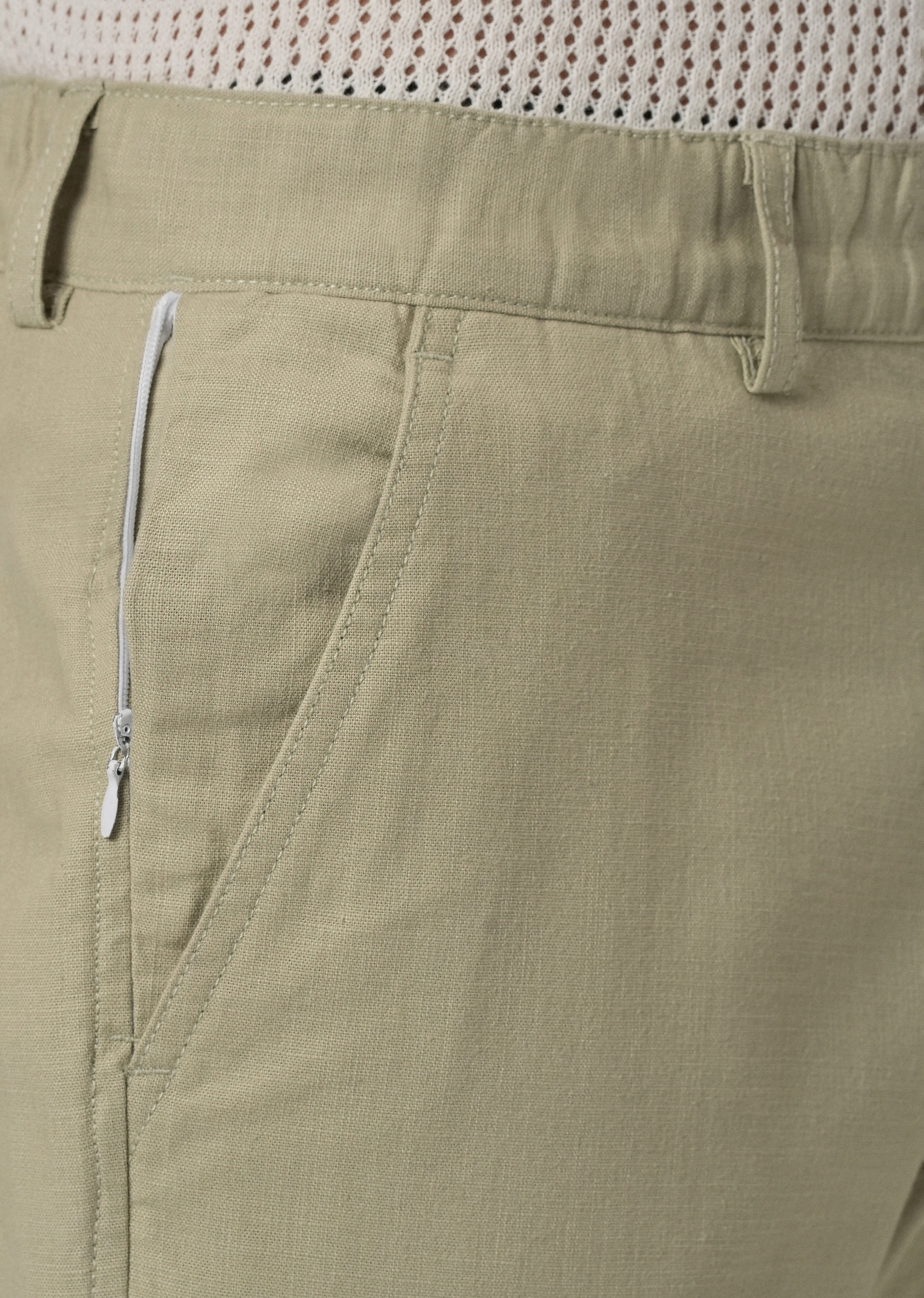 Light Olive Green Cotton Trouser