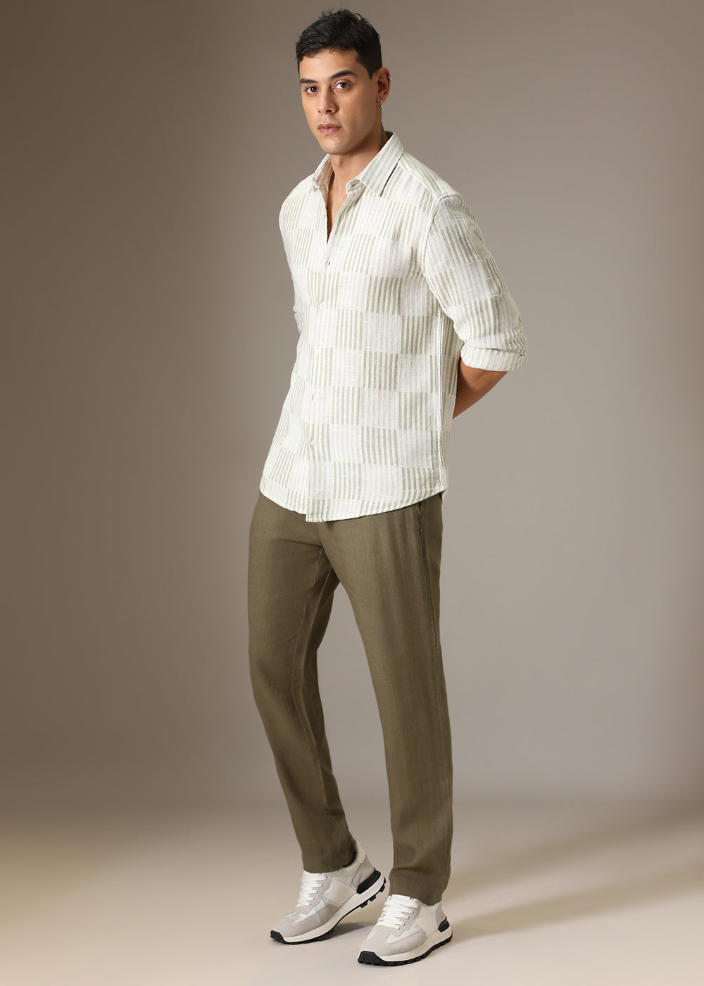 Light Olive Linen Pant