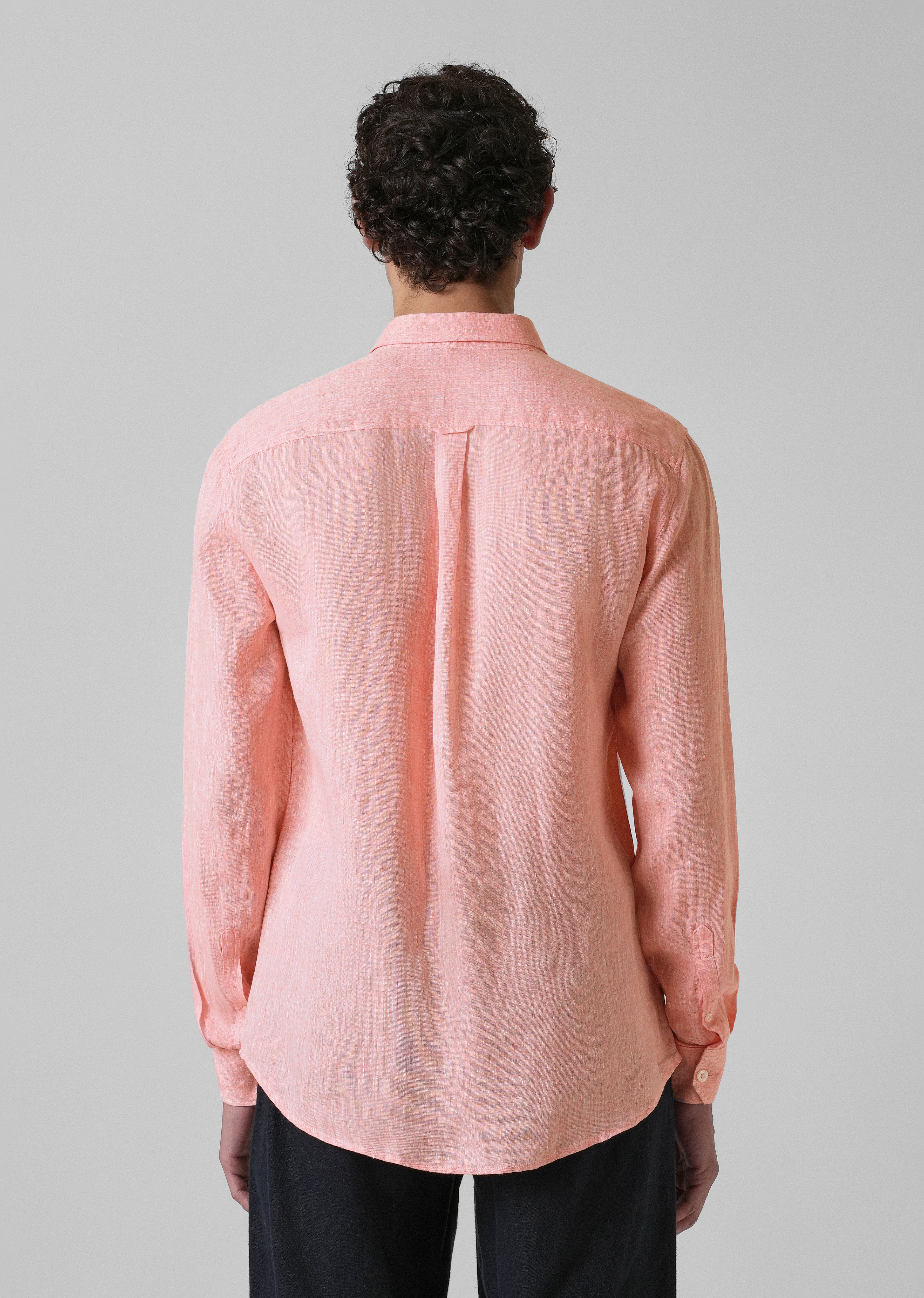 100% Pure Irish Light Peach Linen Shirt