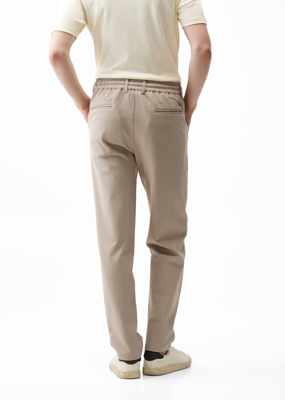 Taupe Relaxed Fit Drawstring Trouser