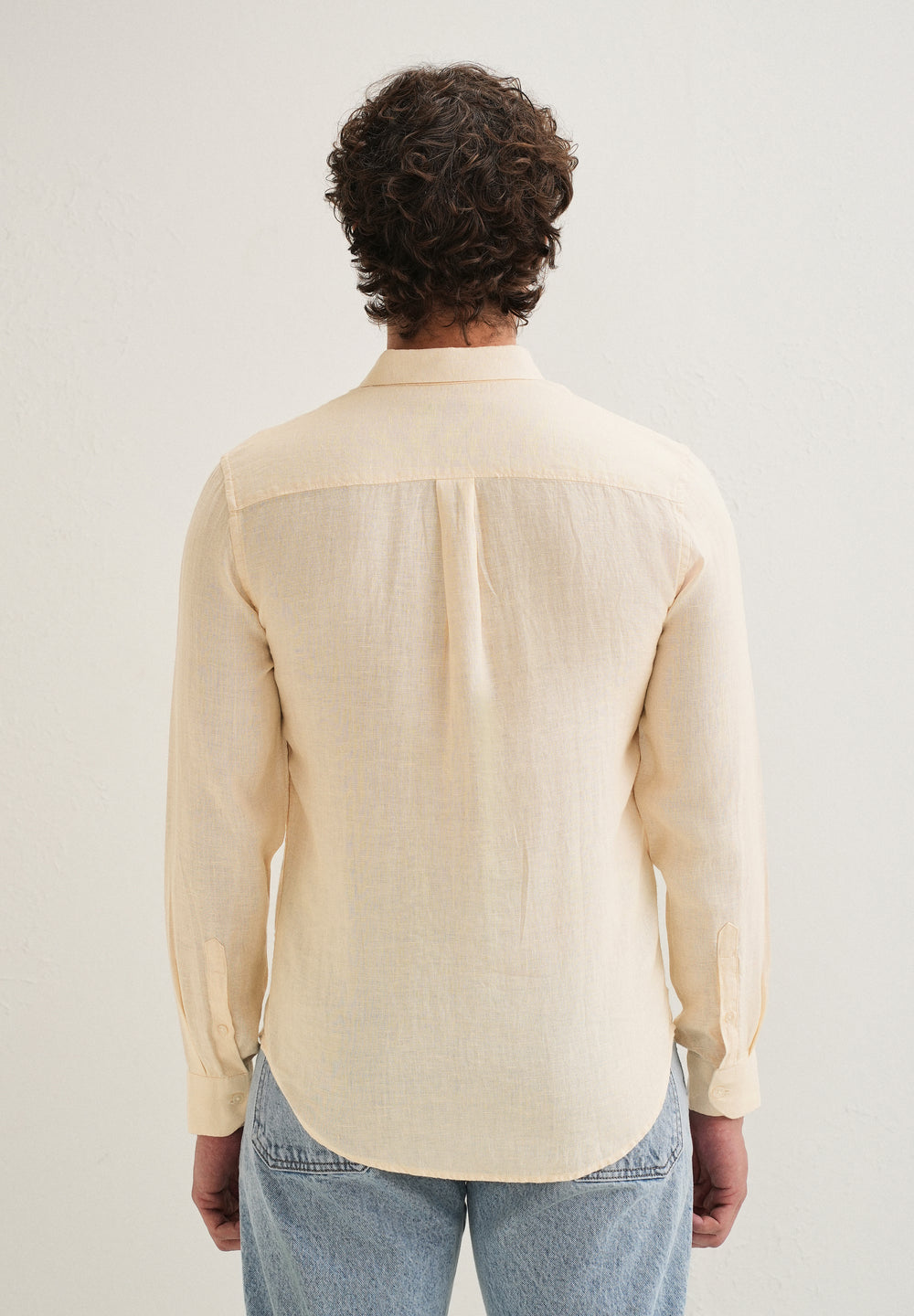 Light Yellow Pure Linen Shirt