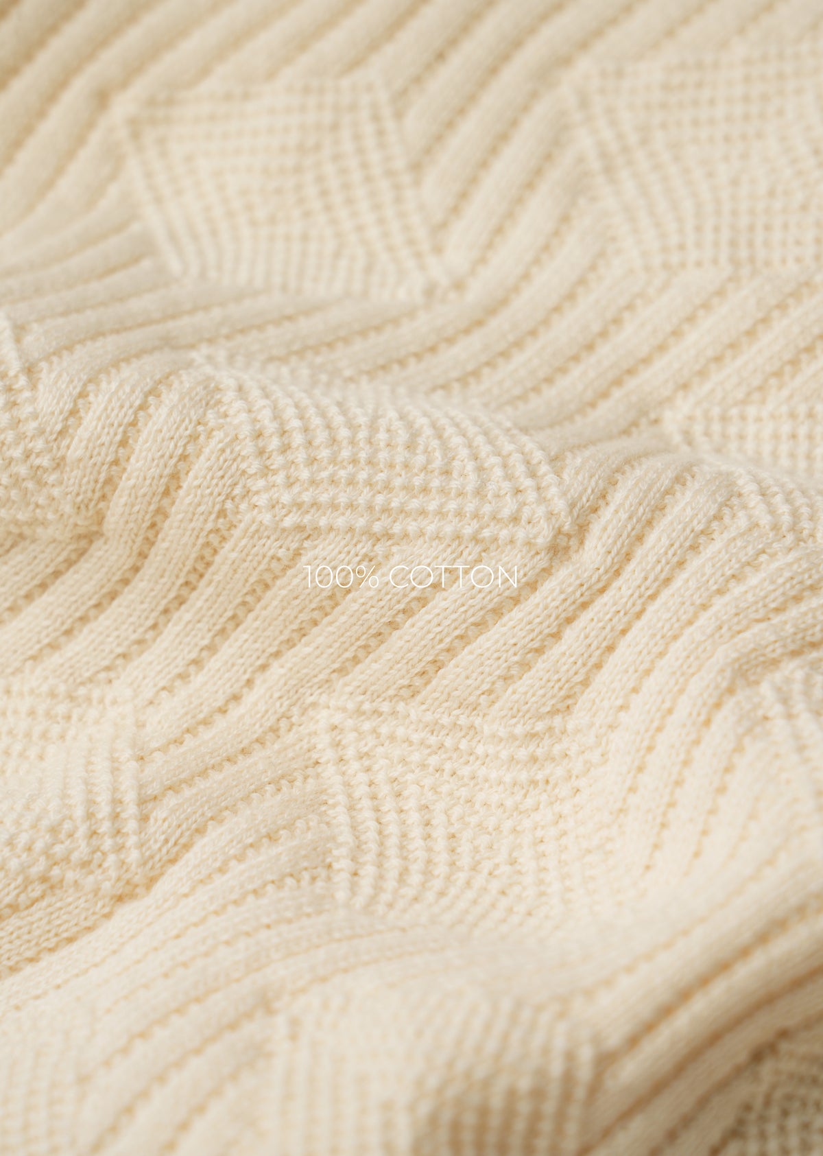 Light Yellow Textured Knitted Polo
