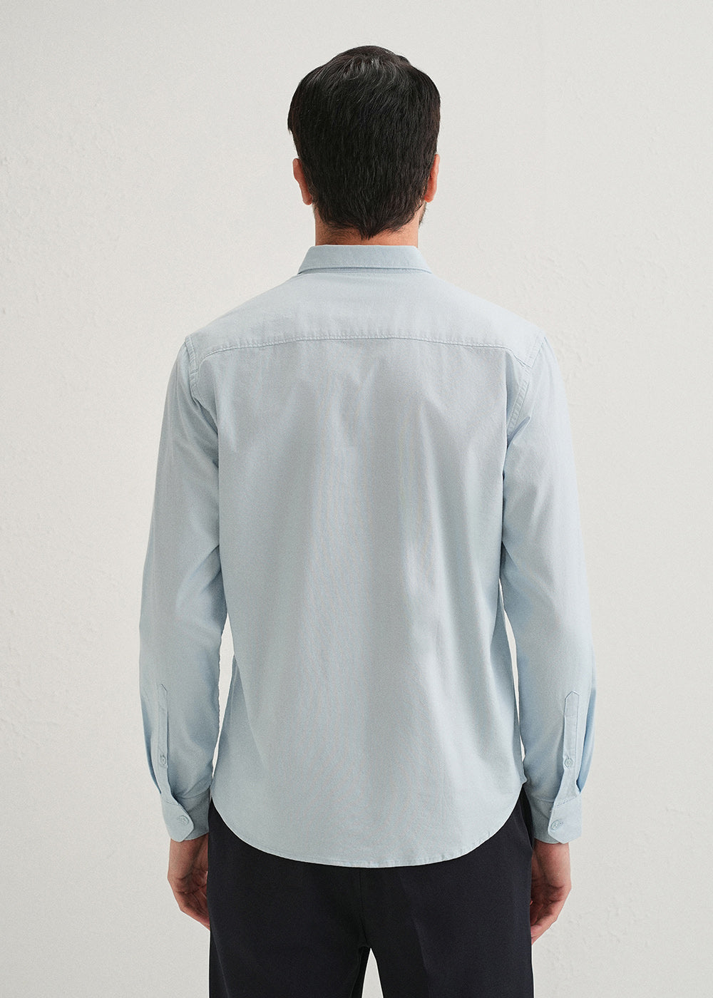Light Blue Contrast Placket Shirt
