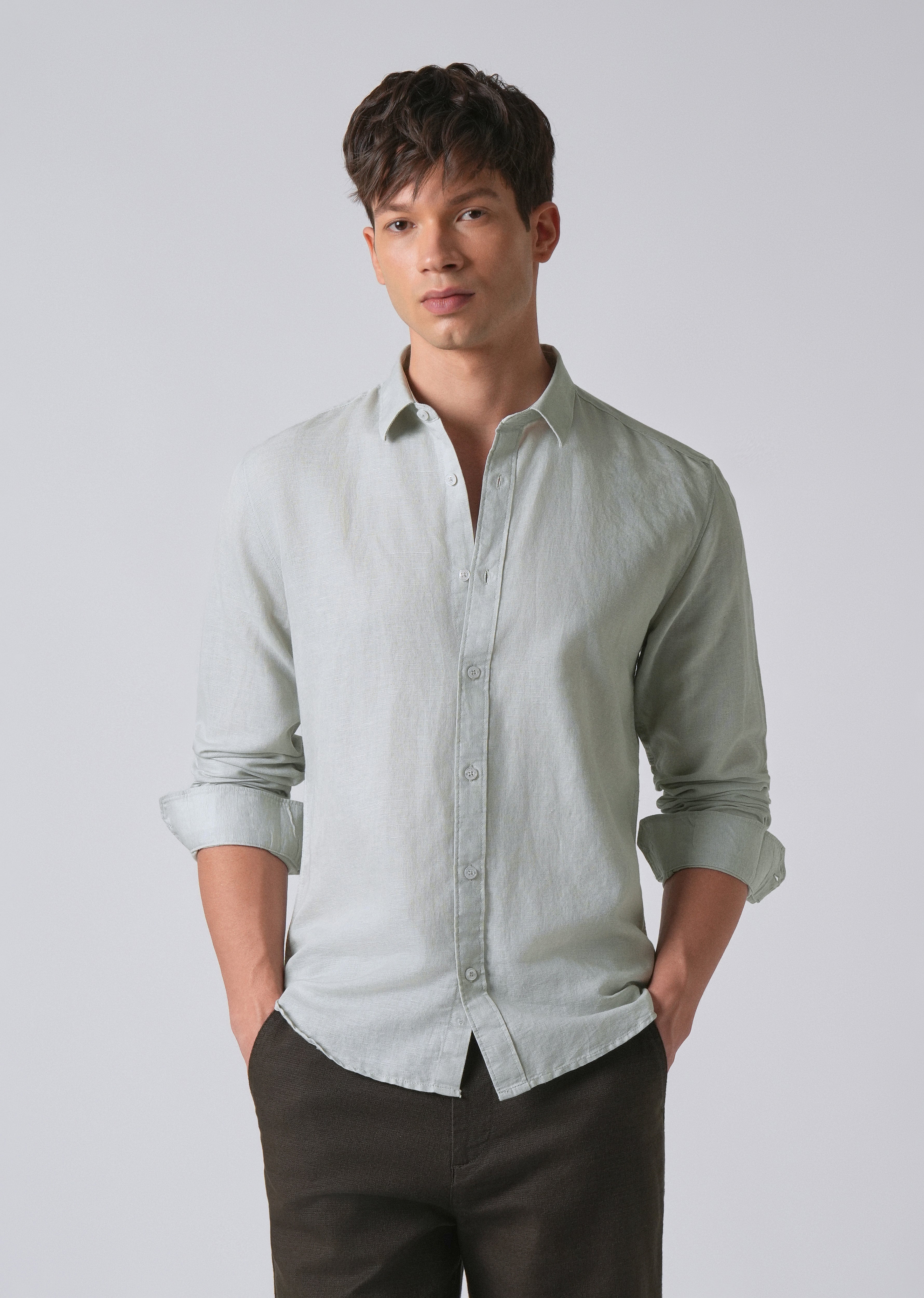 Light Grey Linen Shirt