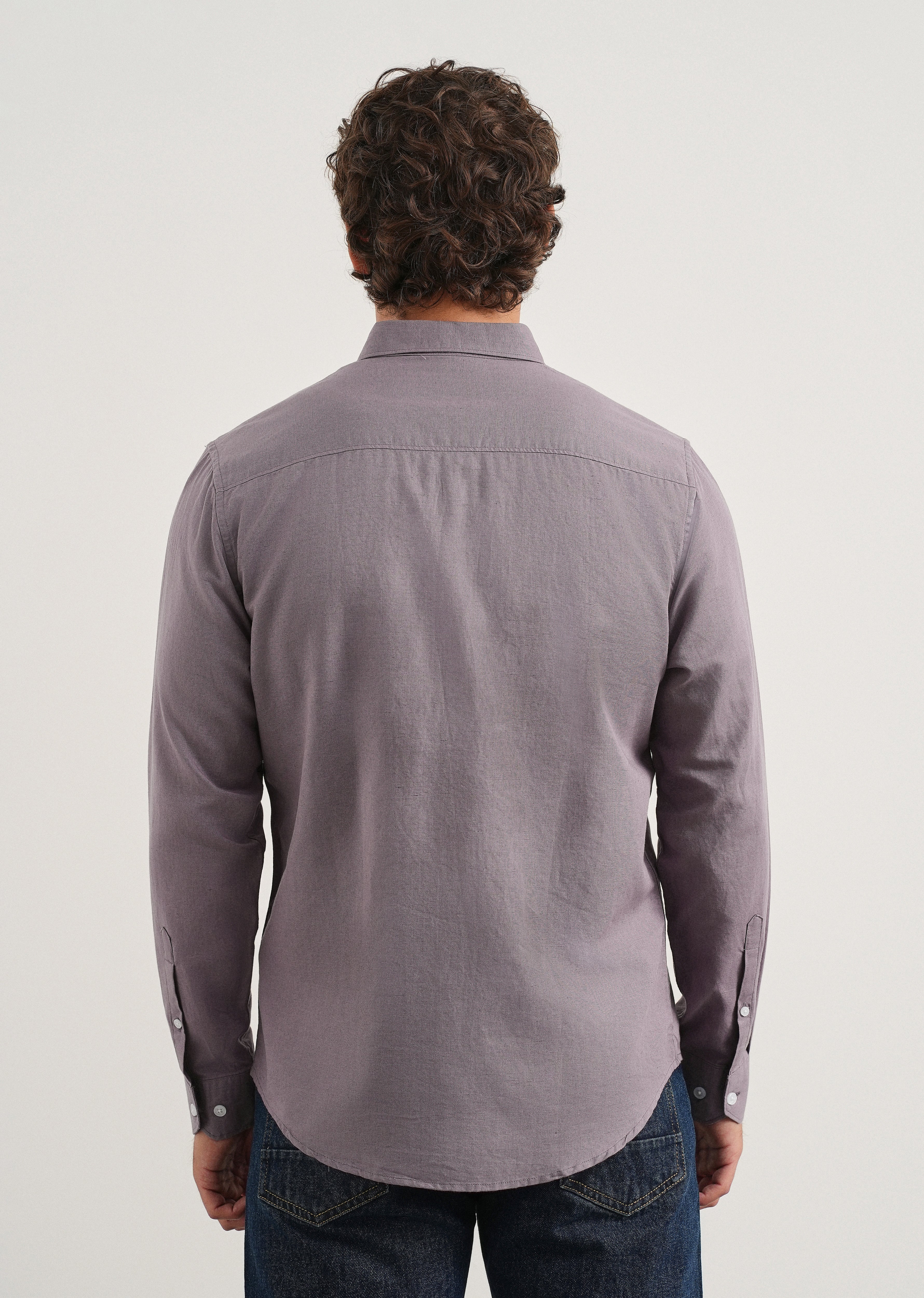 Lilac Cotton Linen Shirt