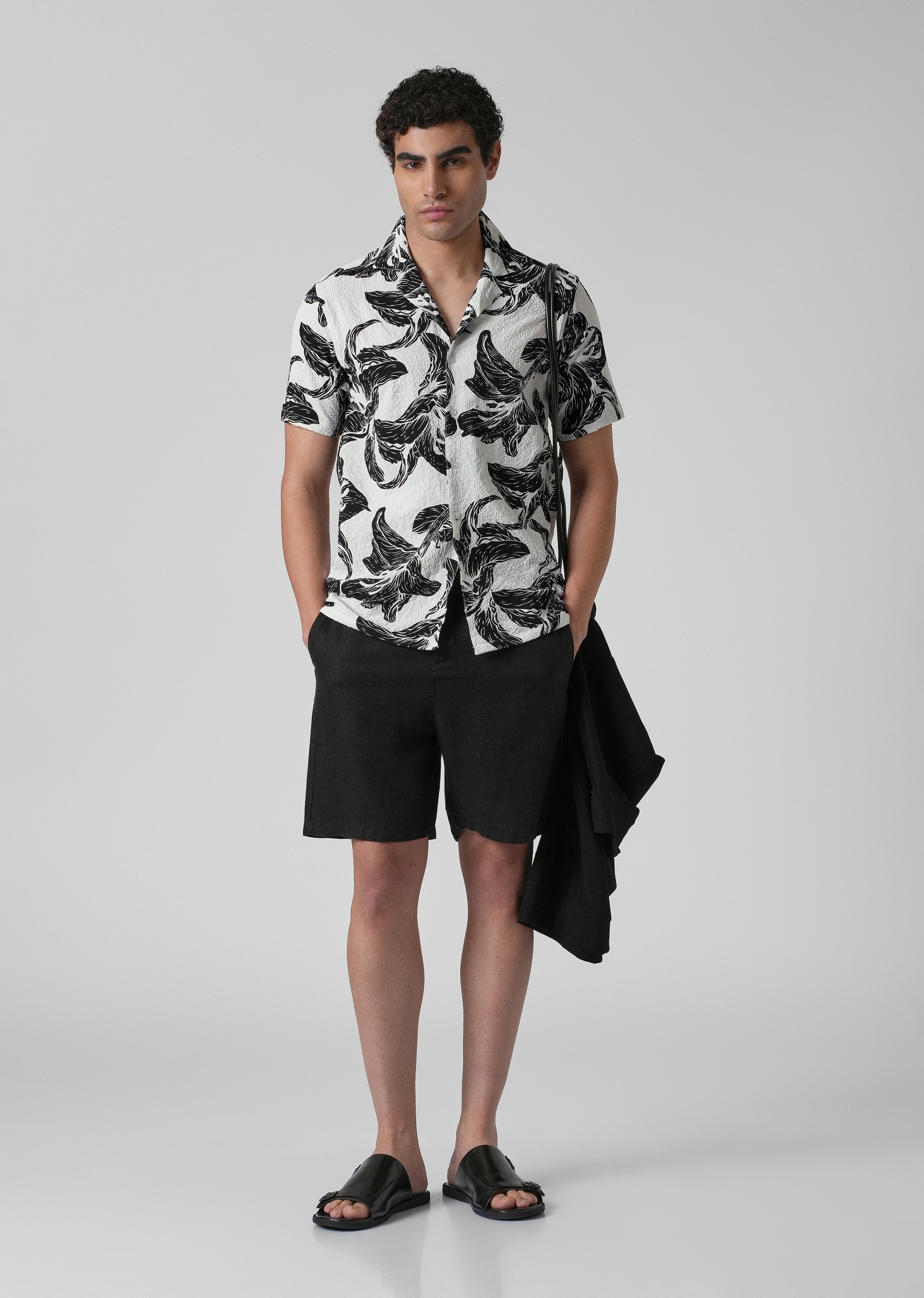 Lily Print Popcorn Shirt