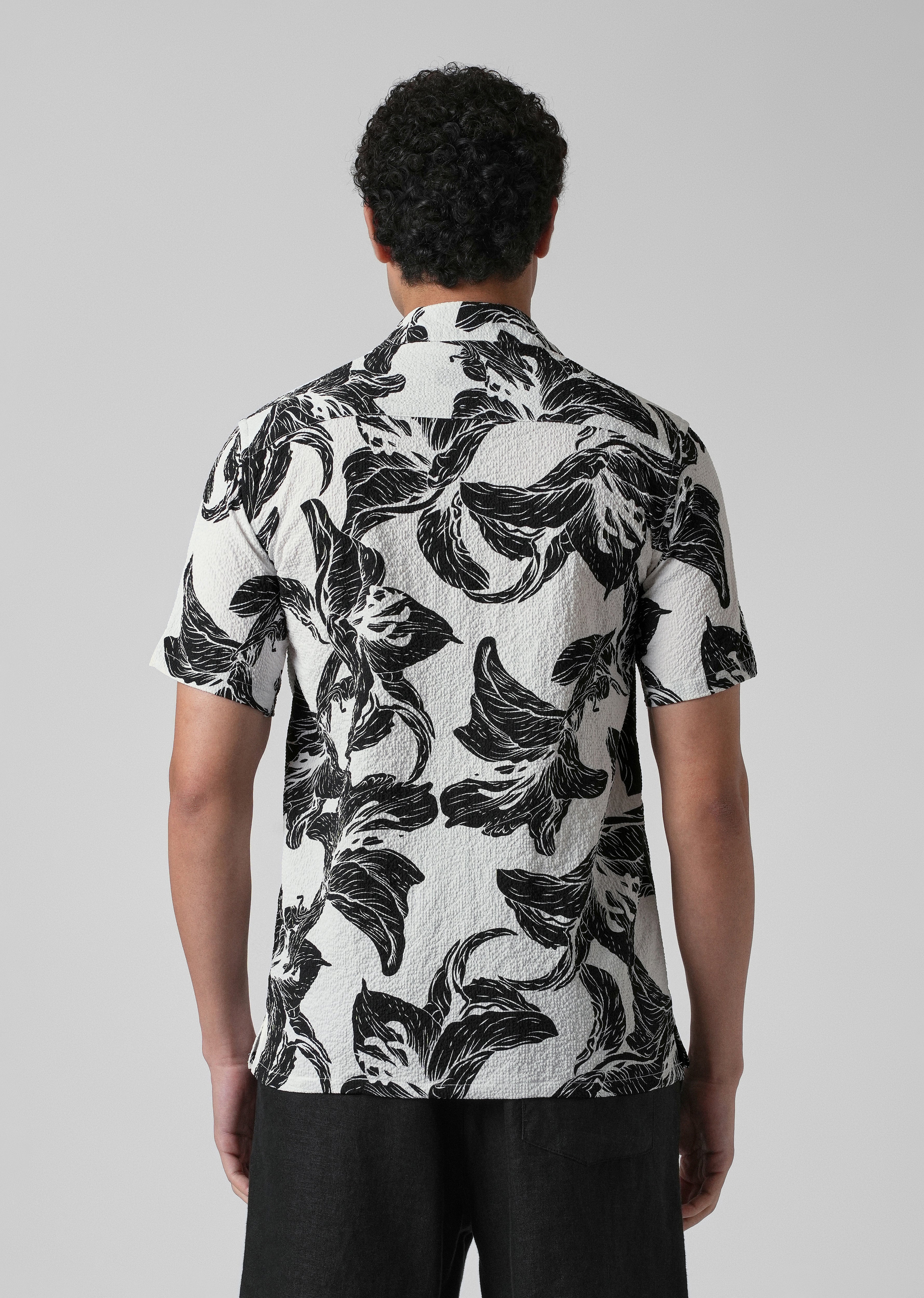 Lily Print Popcorn Shirt