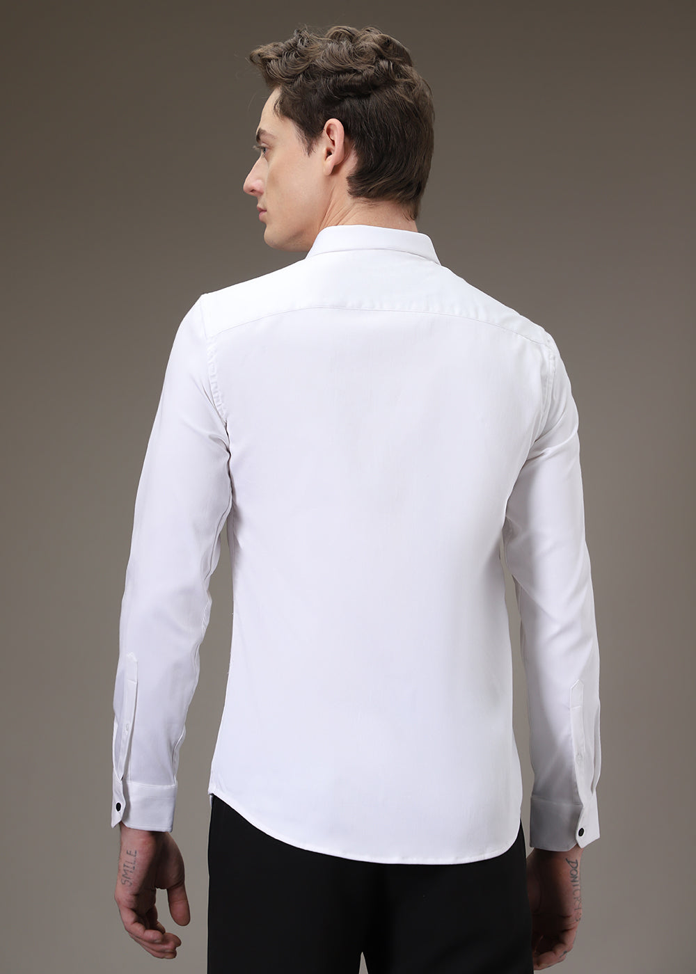 Lion Luxe White Sequenced Shirt
