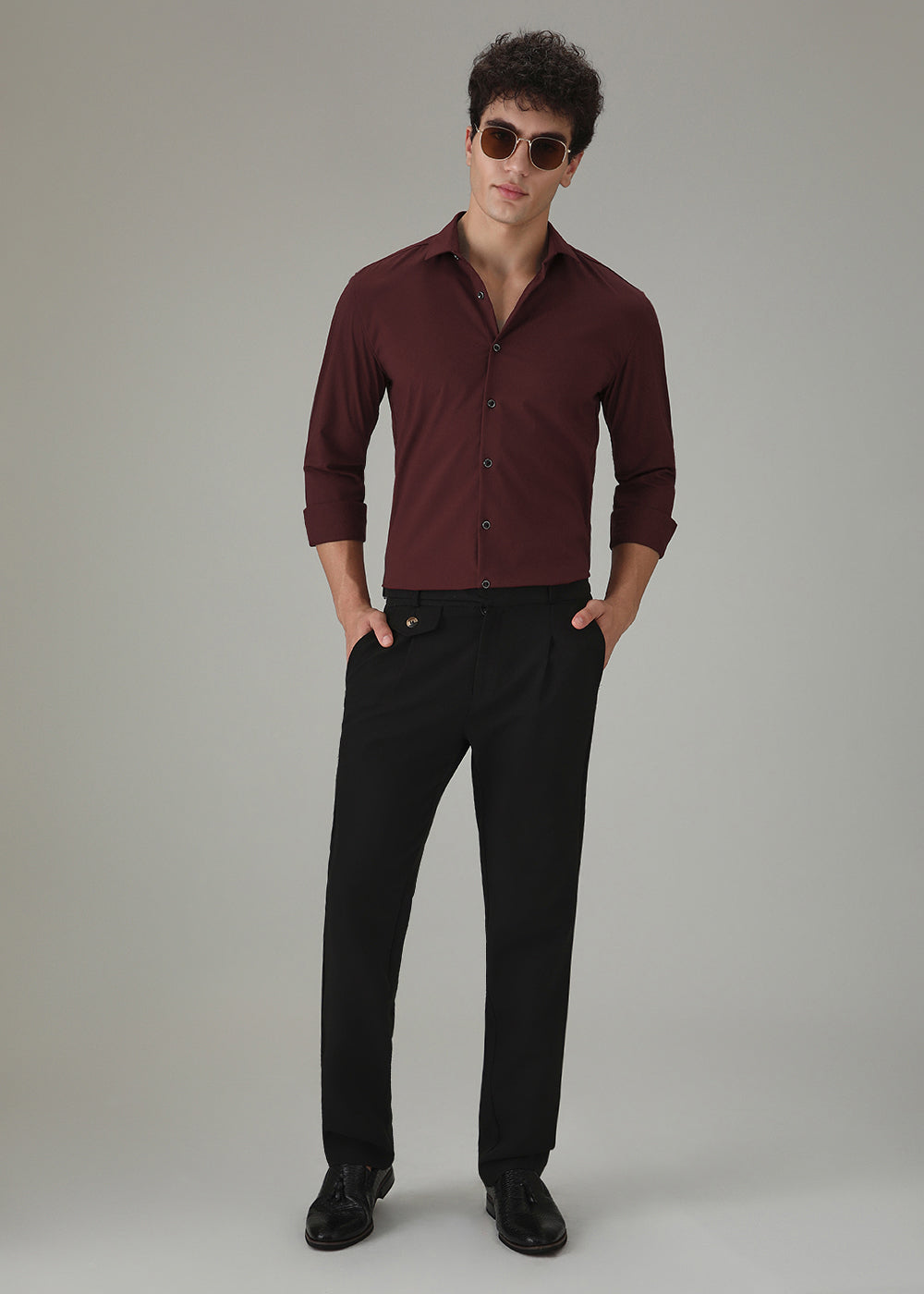 Mahogany Red Wrinkle Free Shirt