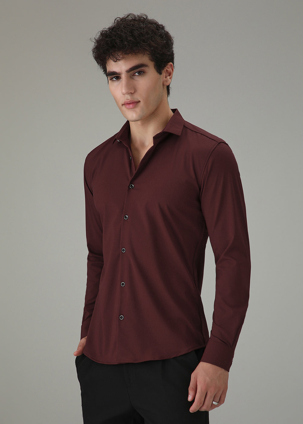 Mahogany Red Wrinkle Free Shirt