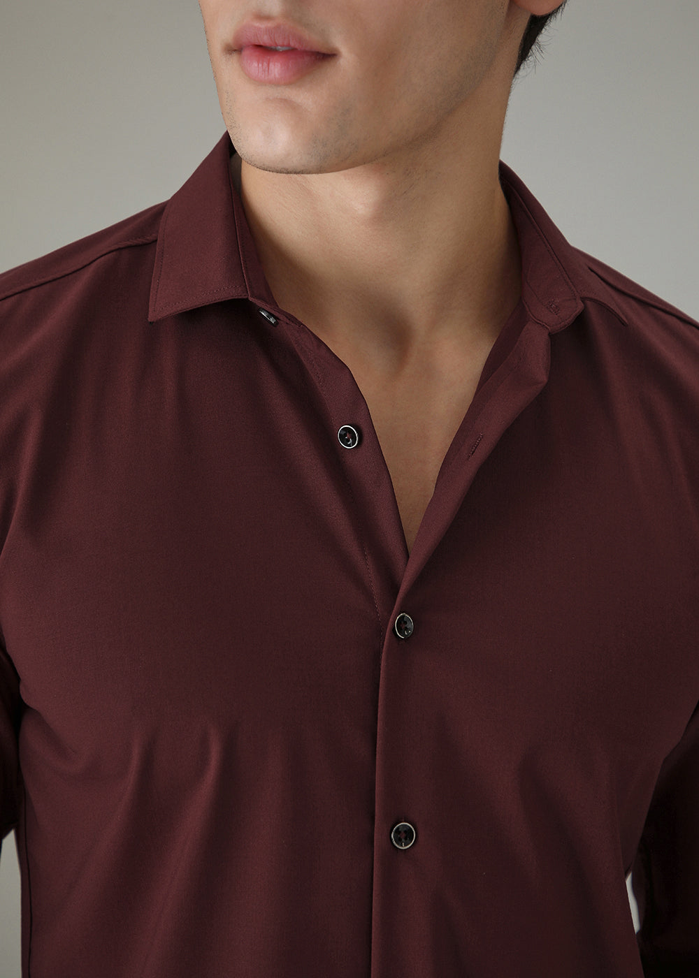 Mahogany Red Wrinkle Free Shirt