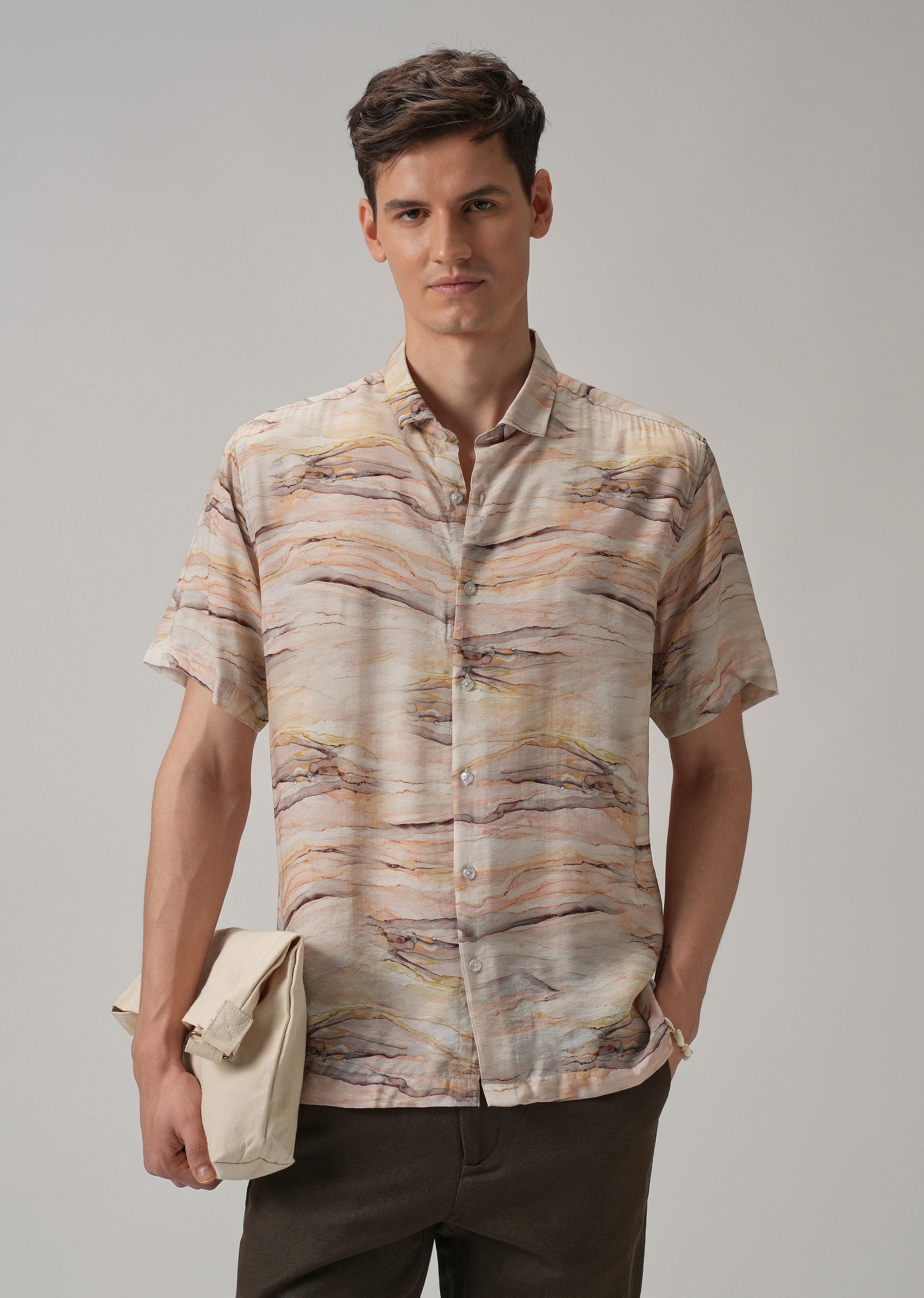 Marble Wash Printed Shirt