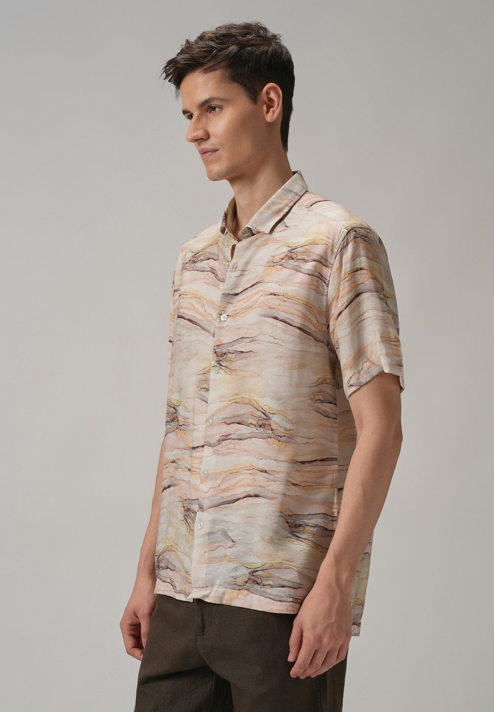 Marble Wash Printed Shirt