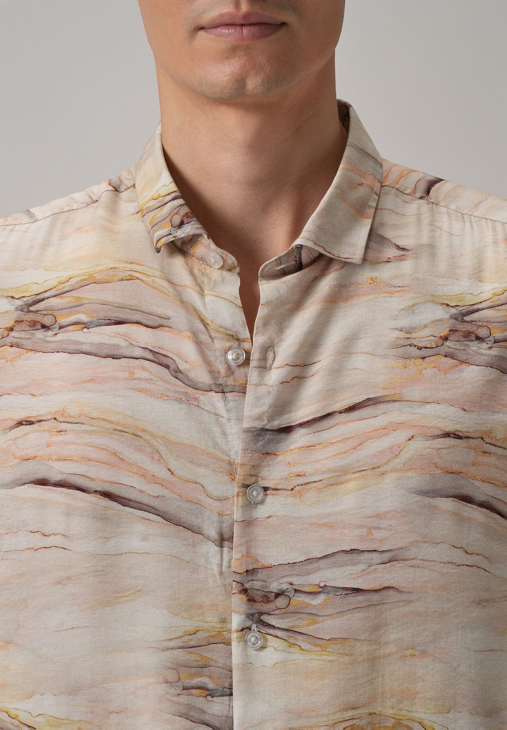 Marble Wash Printed Shirt