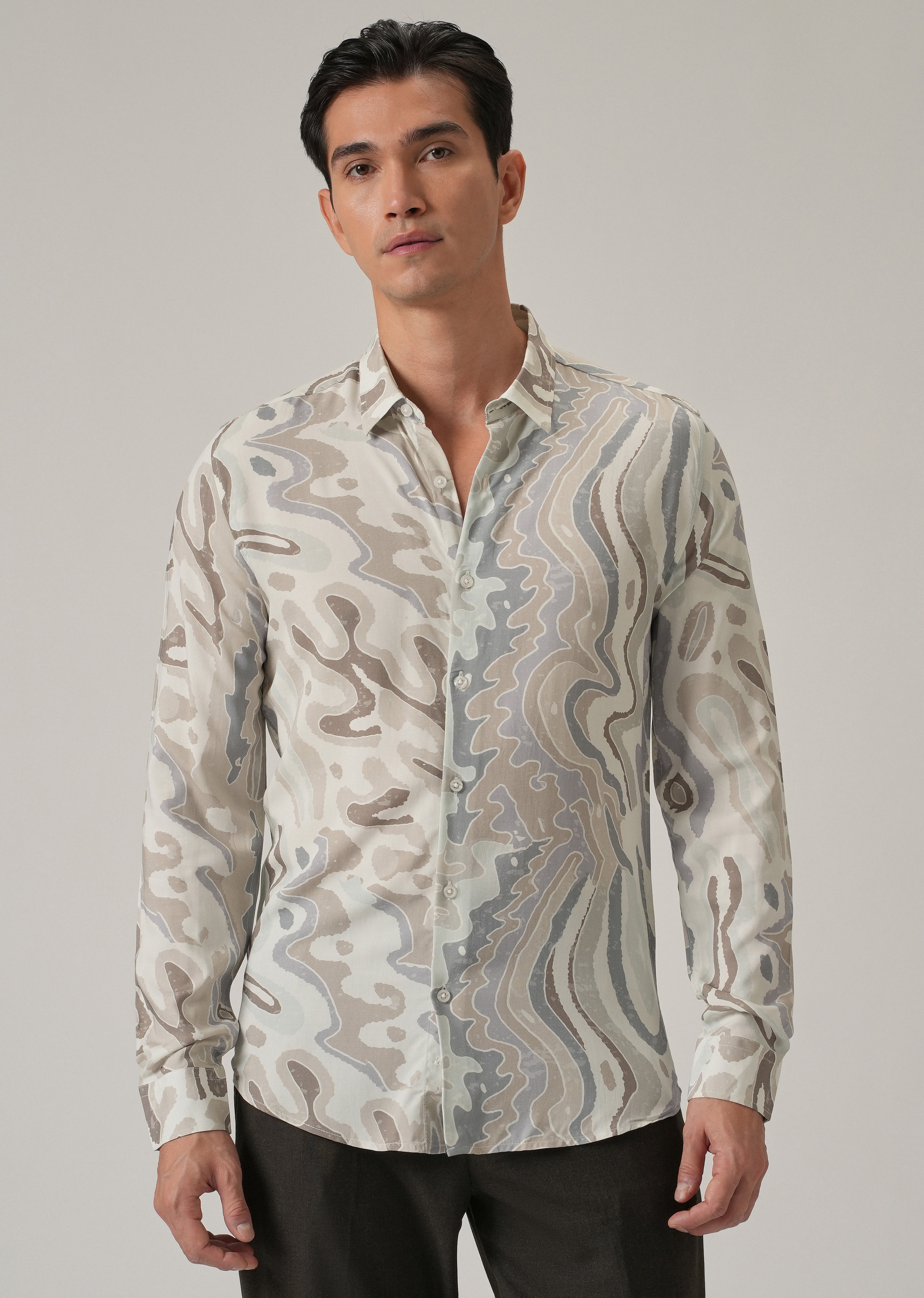Marbled Print Shirt