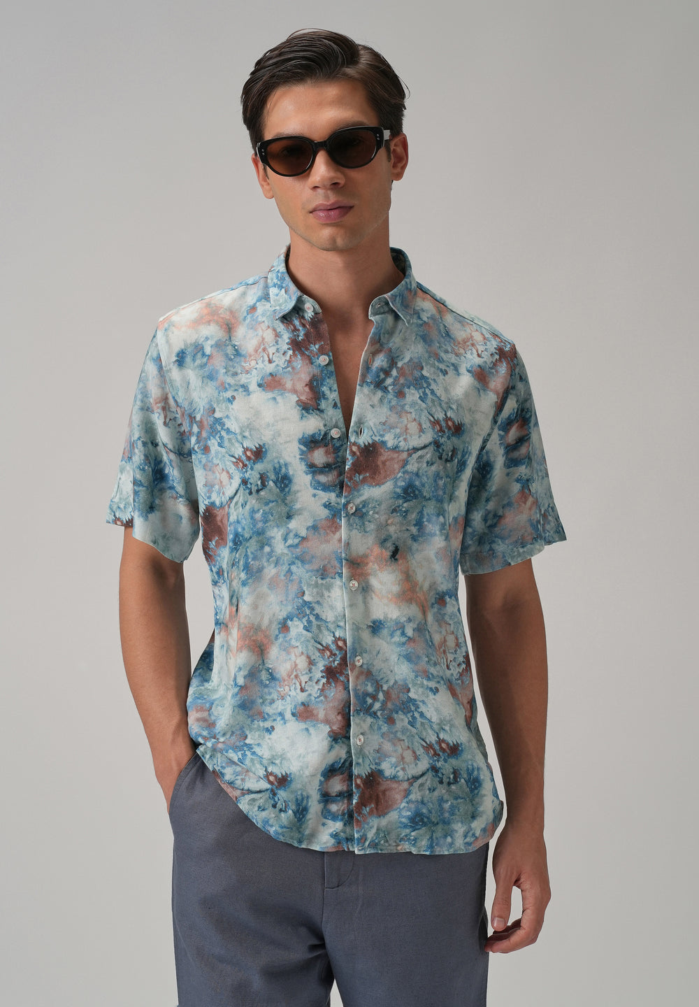 Marbleized Half Sleeve shirt