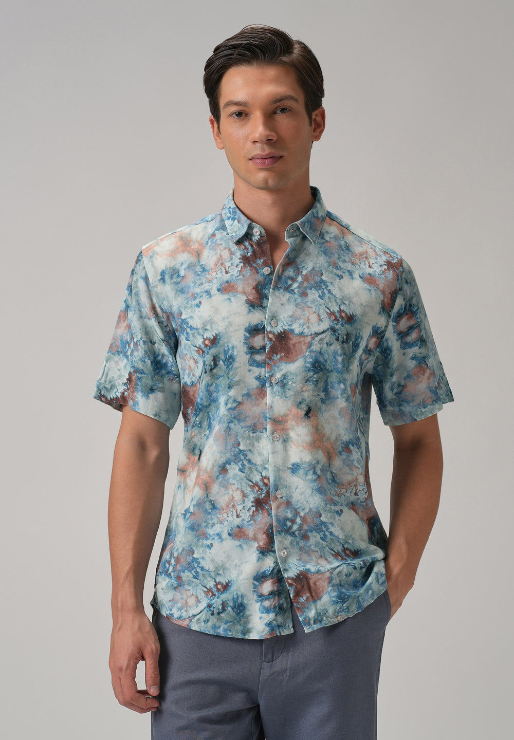 Marbleized Half Sleeve shirt