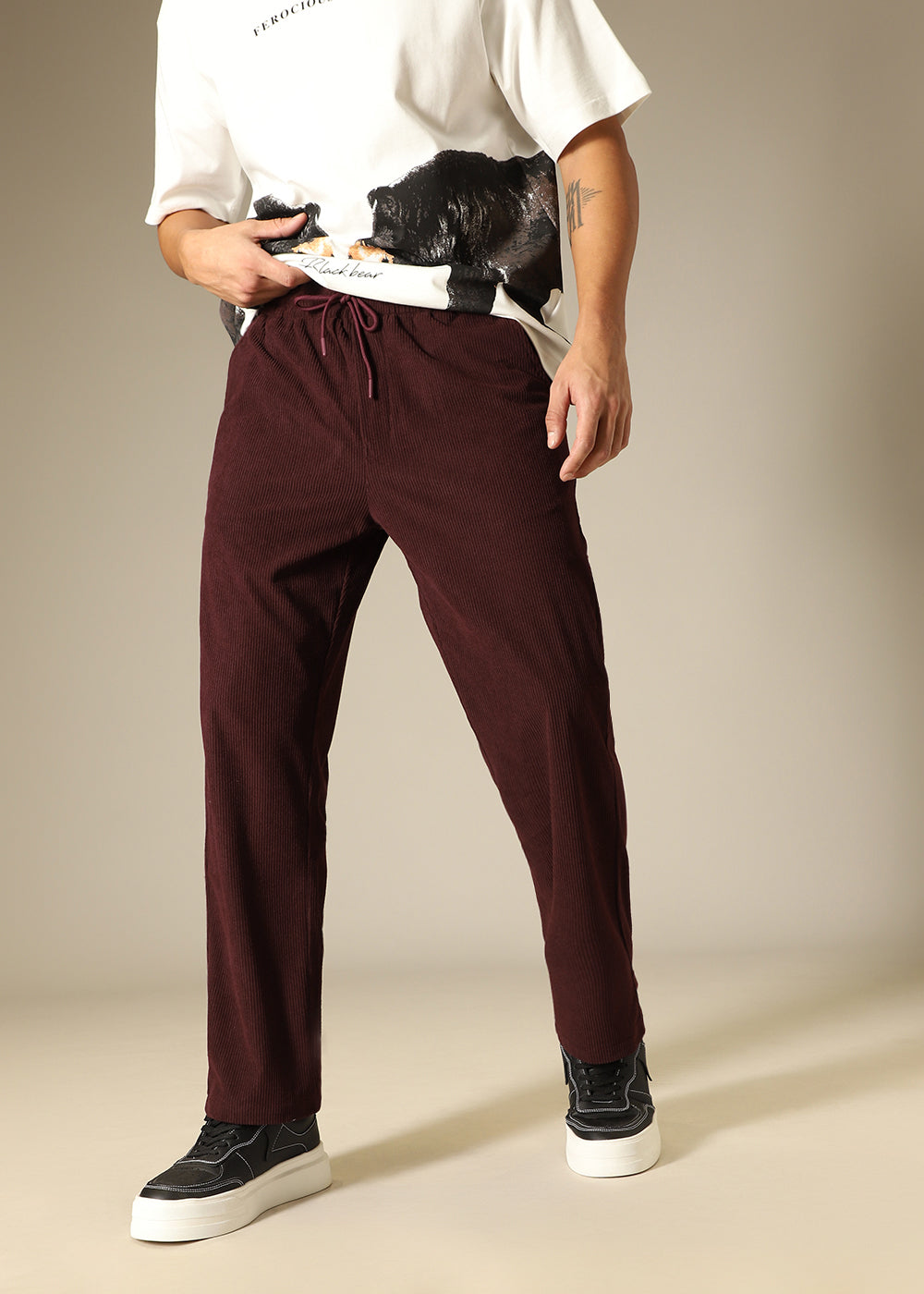 Maroon Corduroy Pant