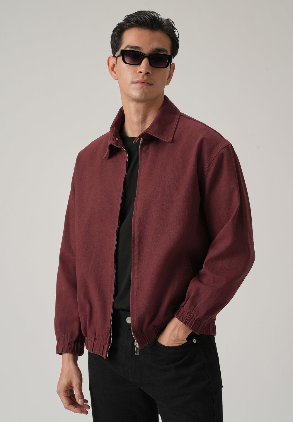 Maroon Zip-Up Jacket