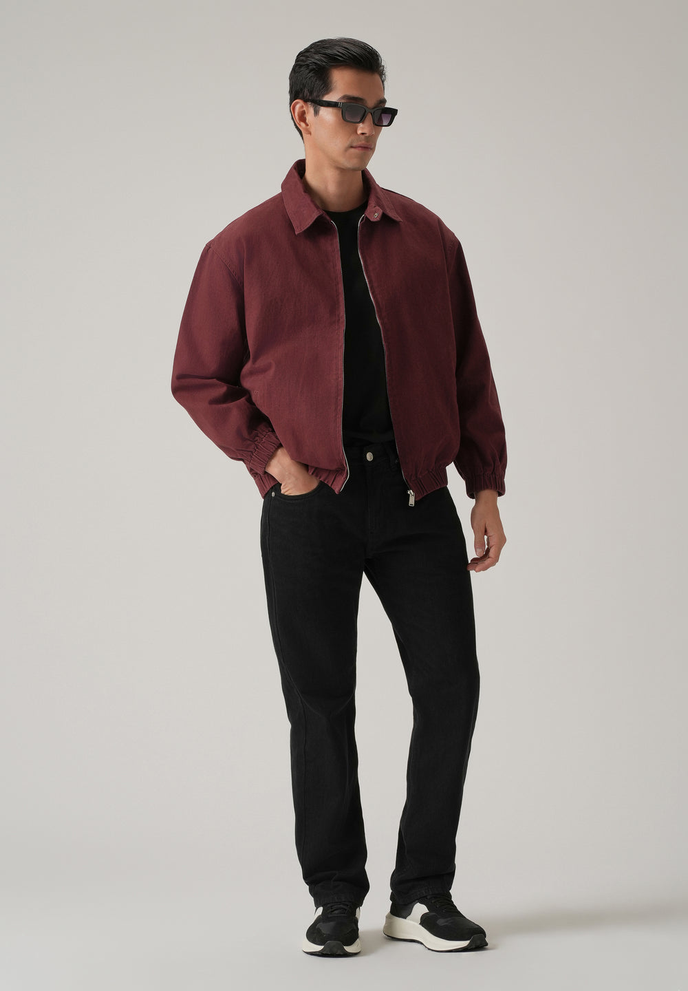 Maroon Zip-Up Jacket