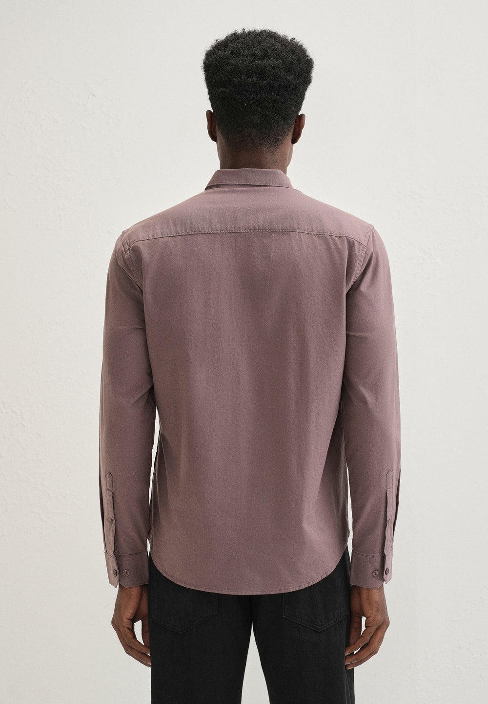 Mauve Contrast Placket Shirt