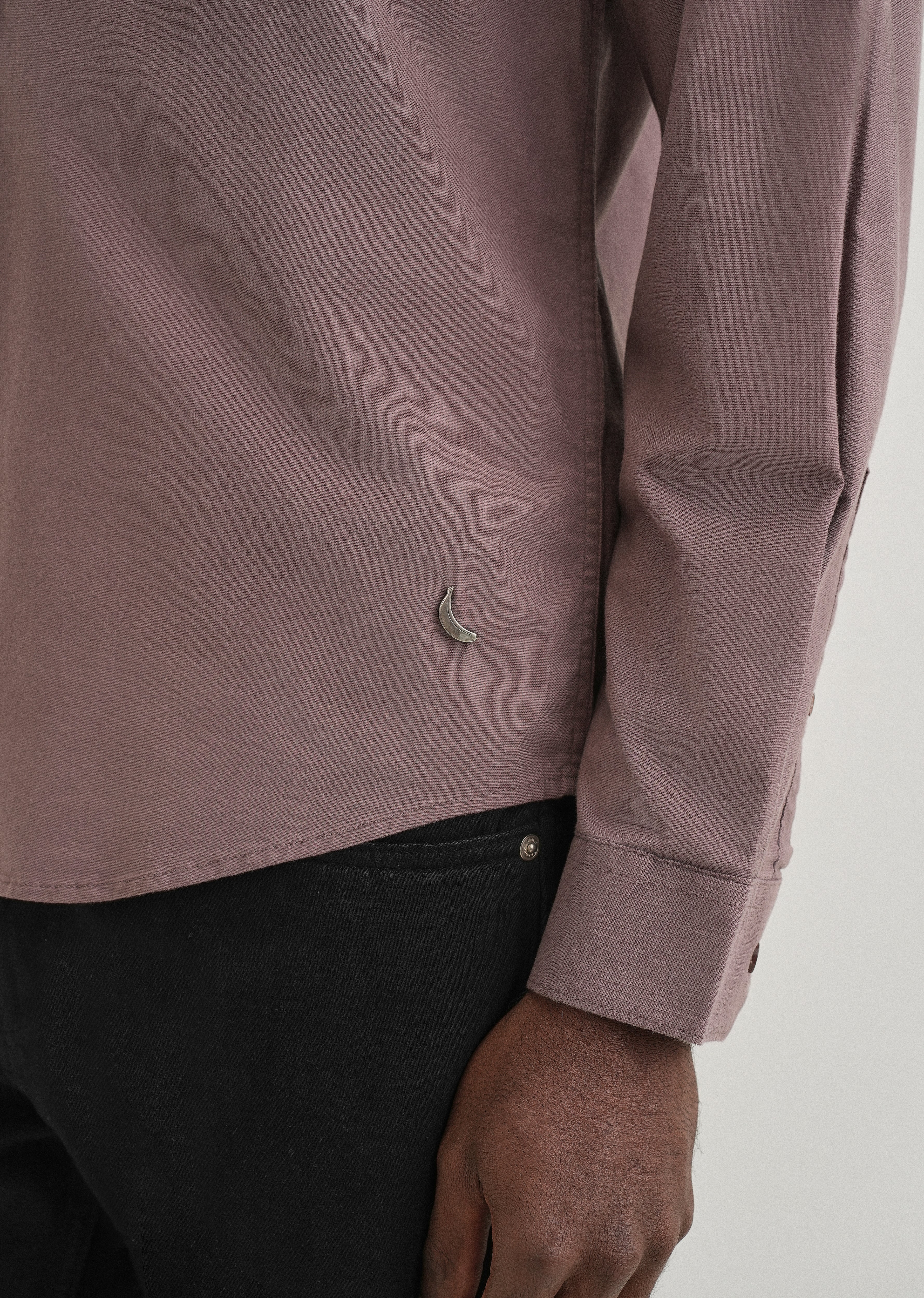 Mauve Contrast Placket Shirt