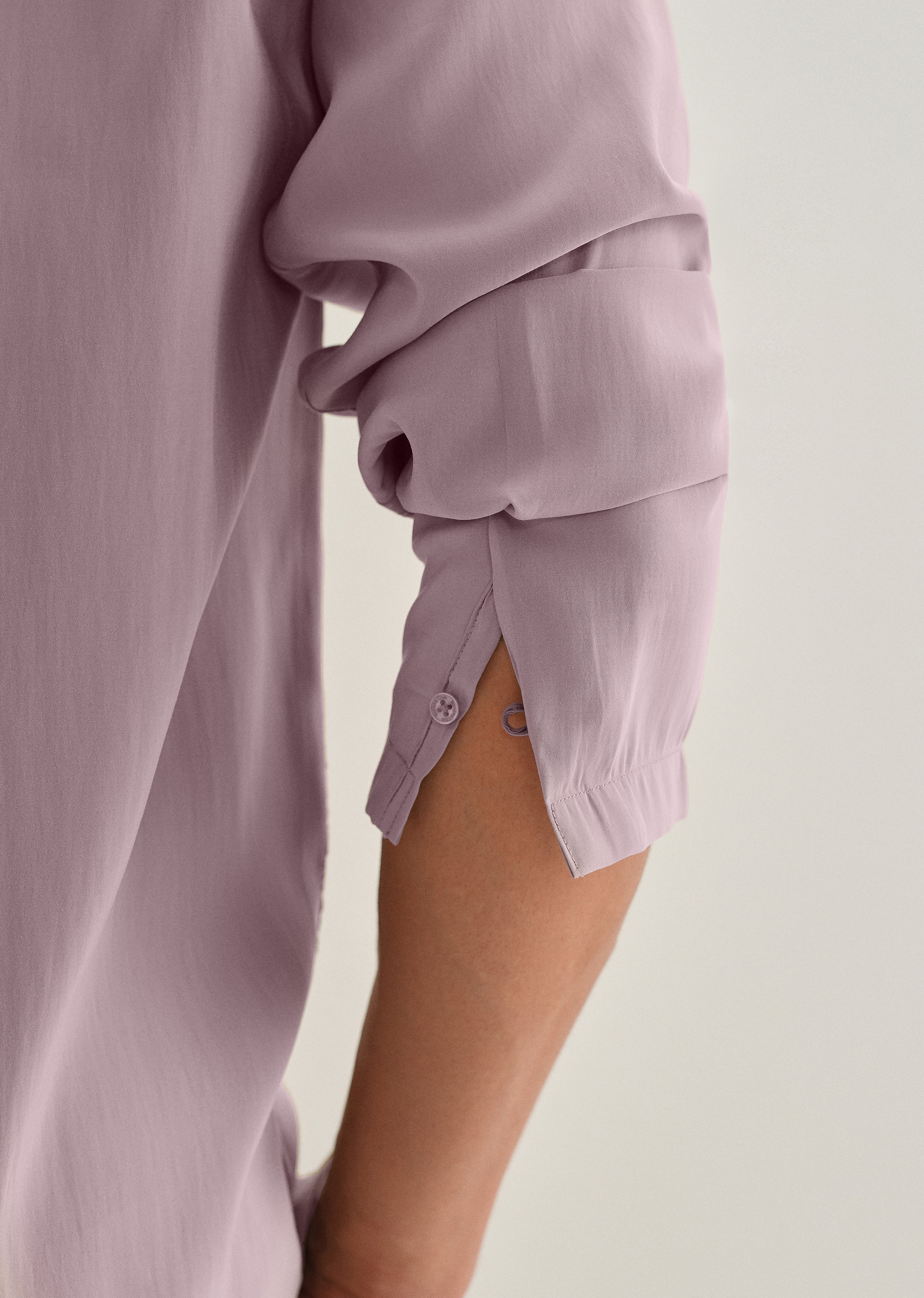 Mauve Loop Button-Down Plain Shirt