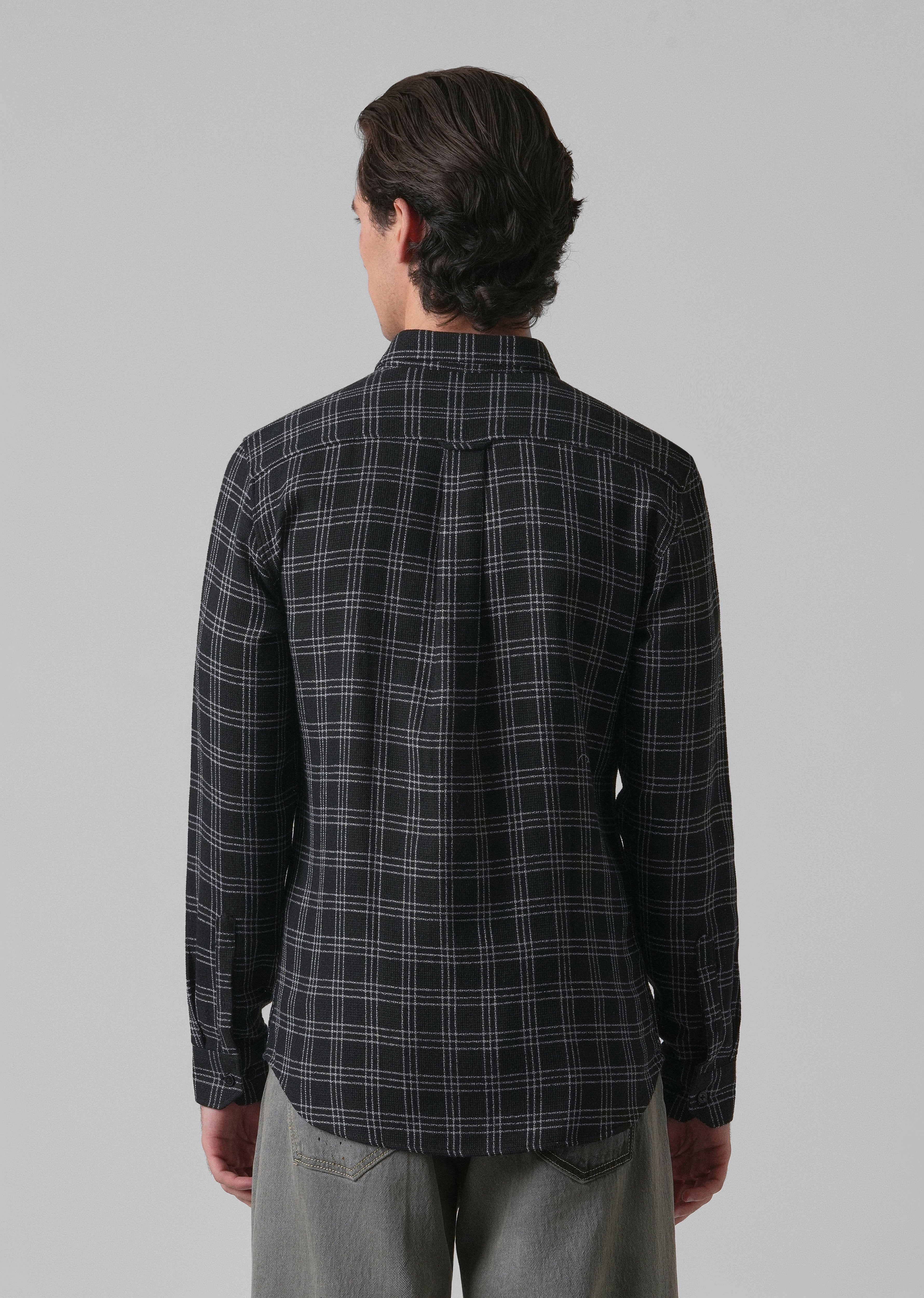 Melange Black Cannon Check Shirt
