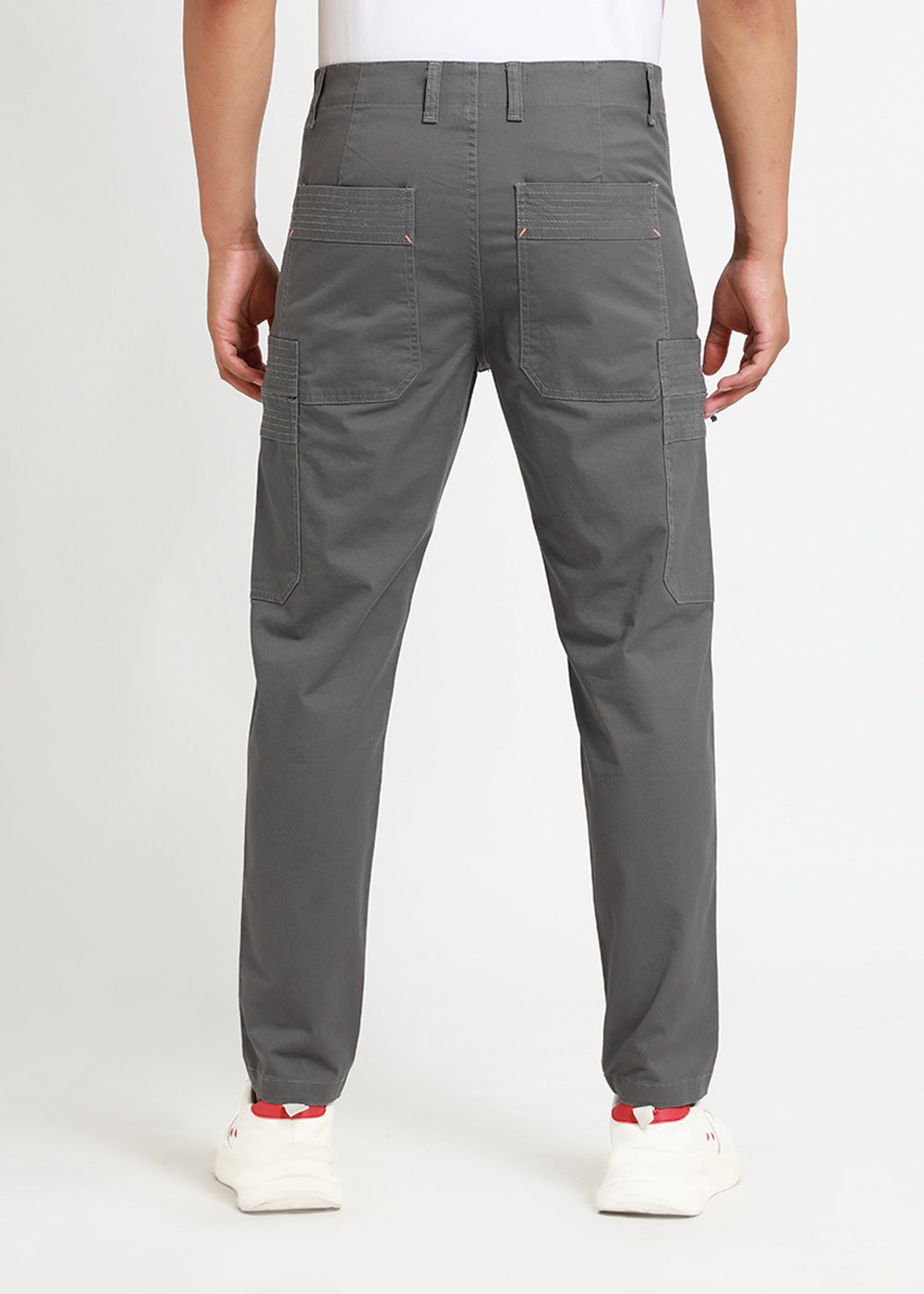 Meteor Grey Zip Cargo Pants