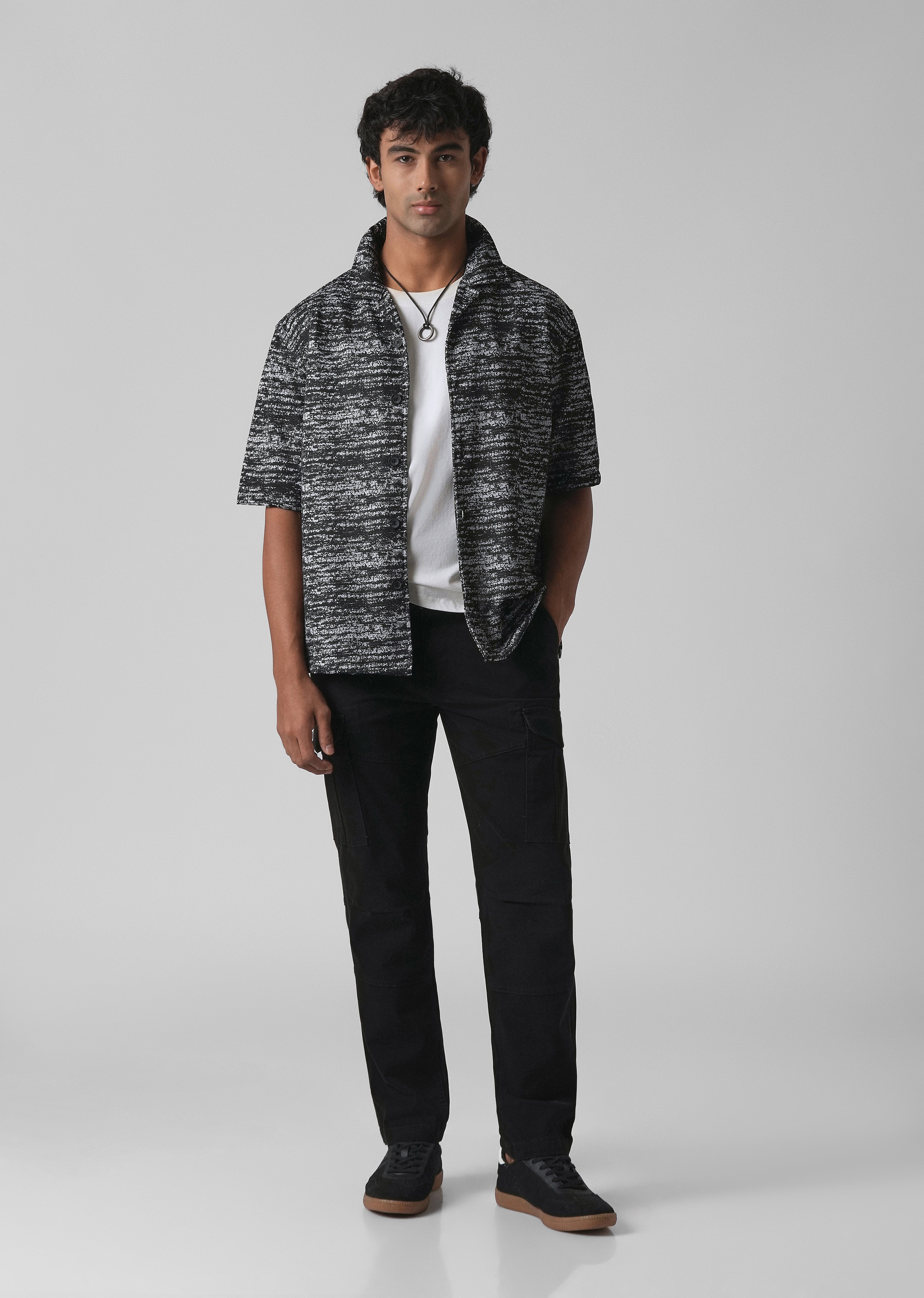 Midnight Black Regular Fit Cargo Pant