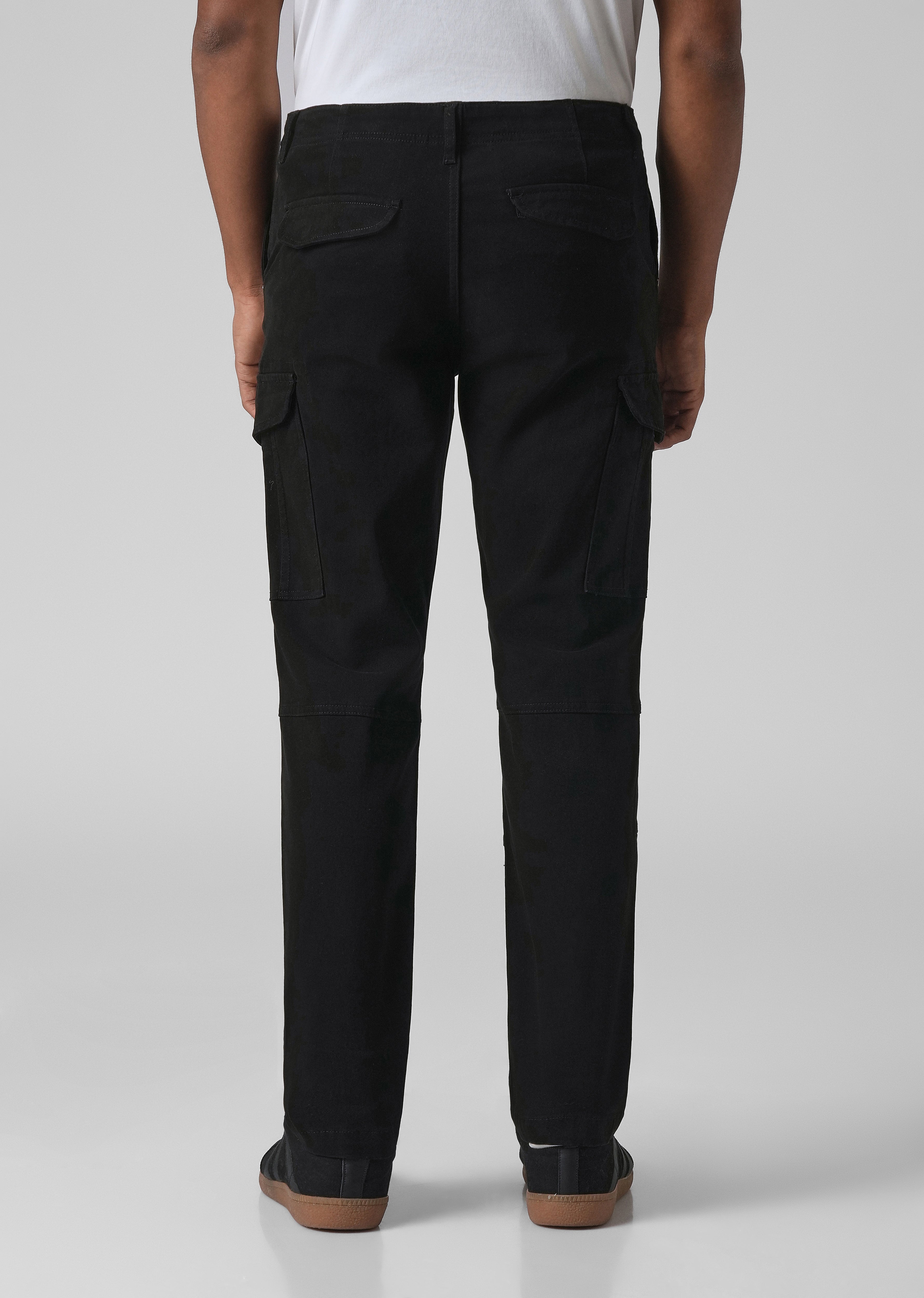Midnight Black Regular Fit Cargo Pant
